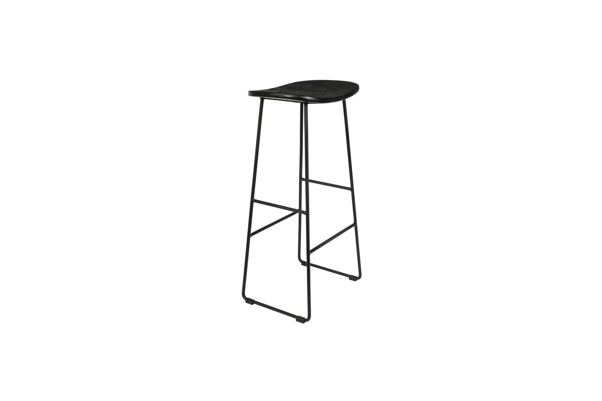 TANGLE - Tabouret de bar en bois noir