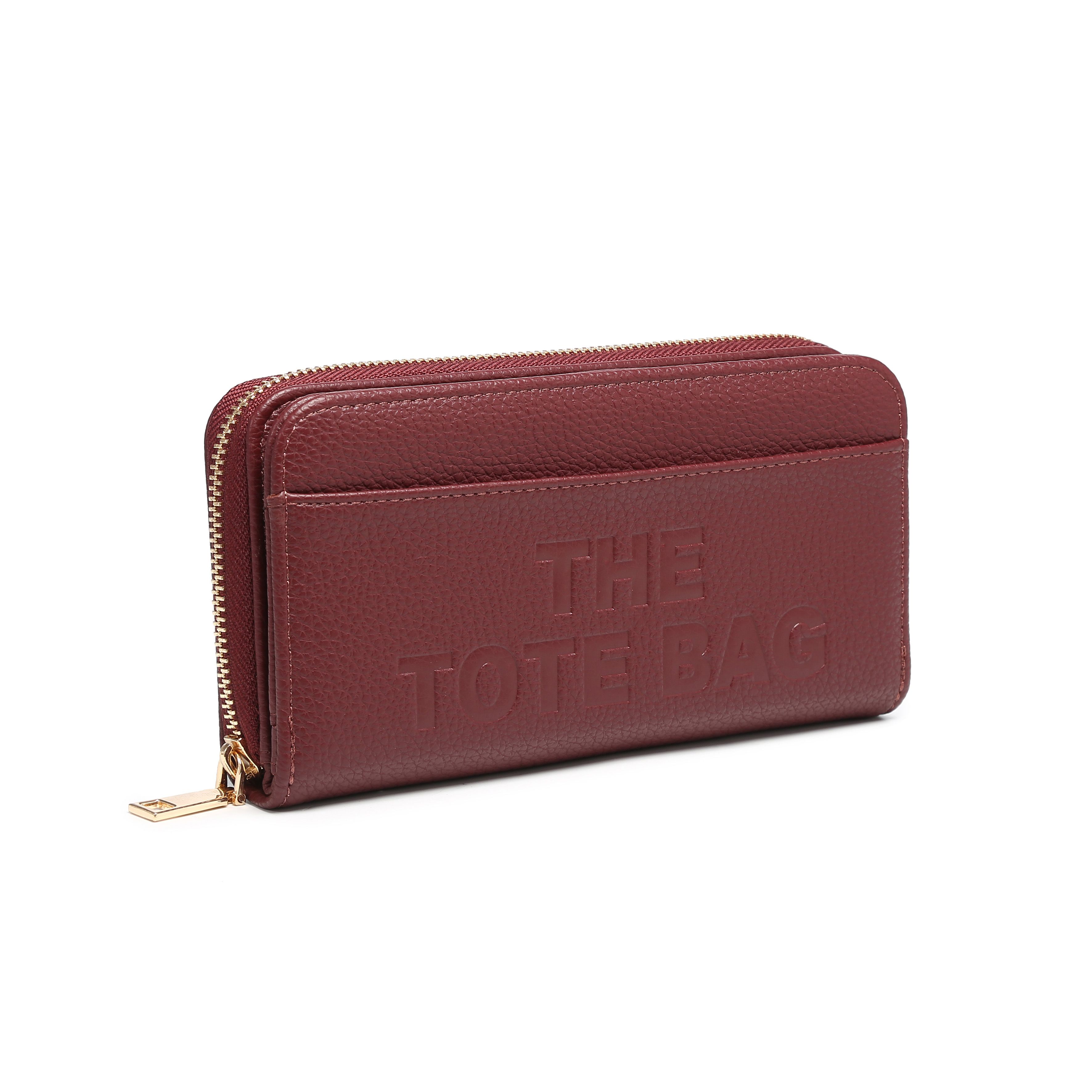 JFY Faux Leather Snap-Fastening Purse With 12 Card Slots