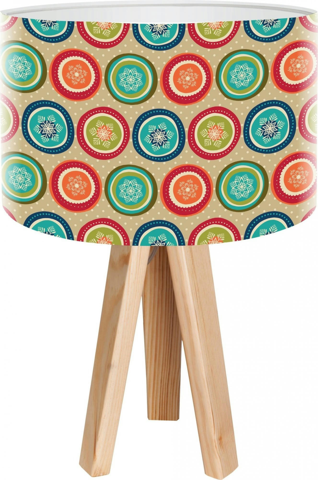 STAMPS - Lampe de chevet Bois Multicolore 30x30x45 cm