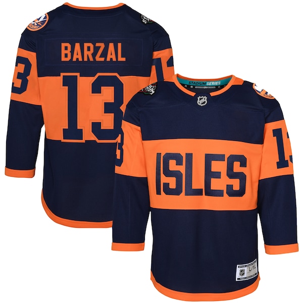 Mathew Barzal New York Islanders Youth 2024 NHL Stadium Series Premier Player Jersey – Navy