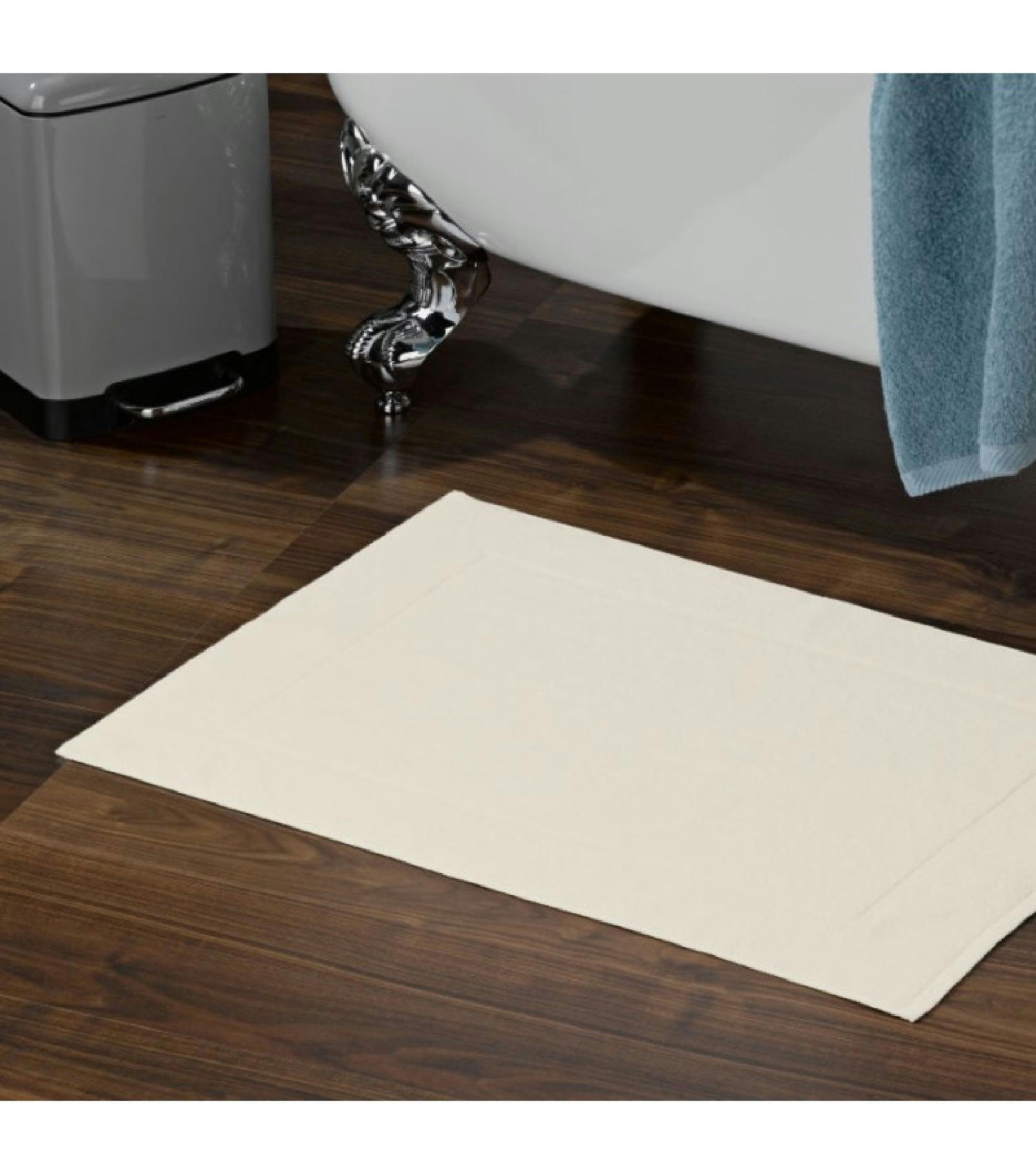 - Tapis de bain 100% coton beige 70x50cm