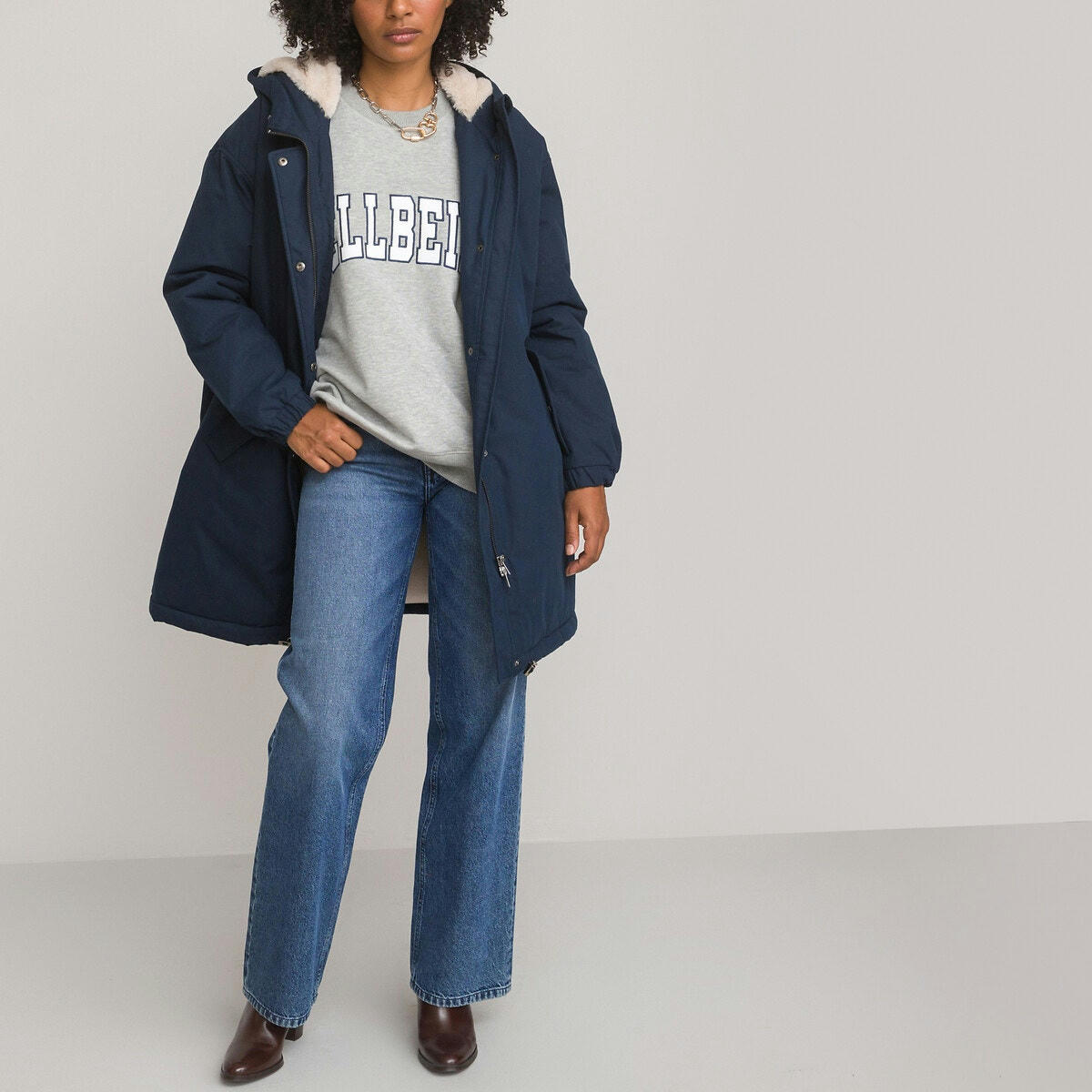 Parka mi-longue à capuche