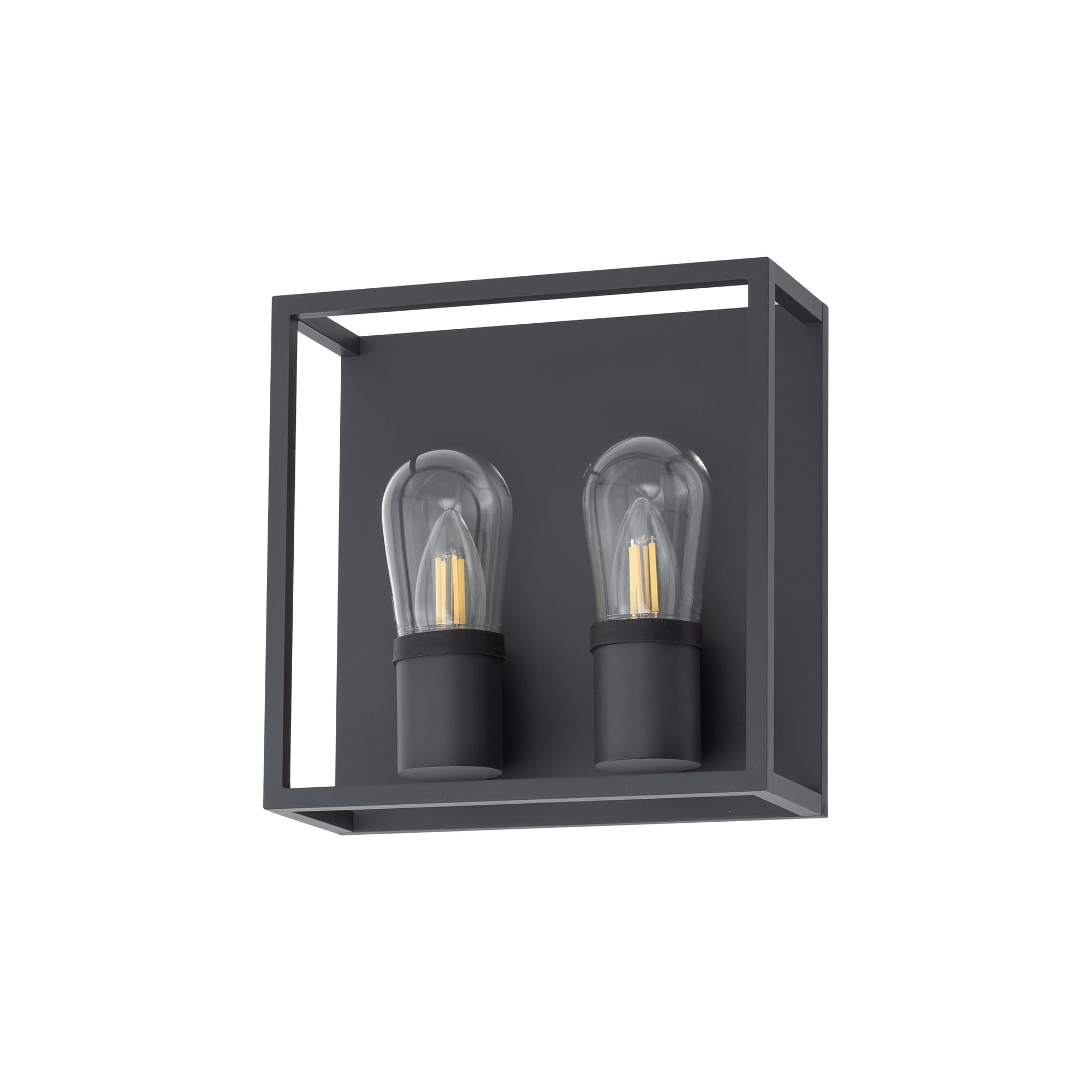 Kinkiet czarny MARGOT 2xE14x6W wym:25x25x12,5cm IP54 Nowodvorski