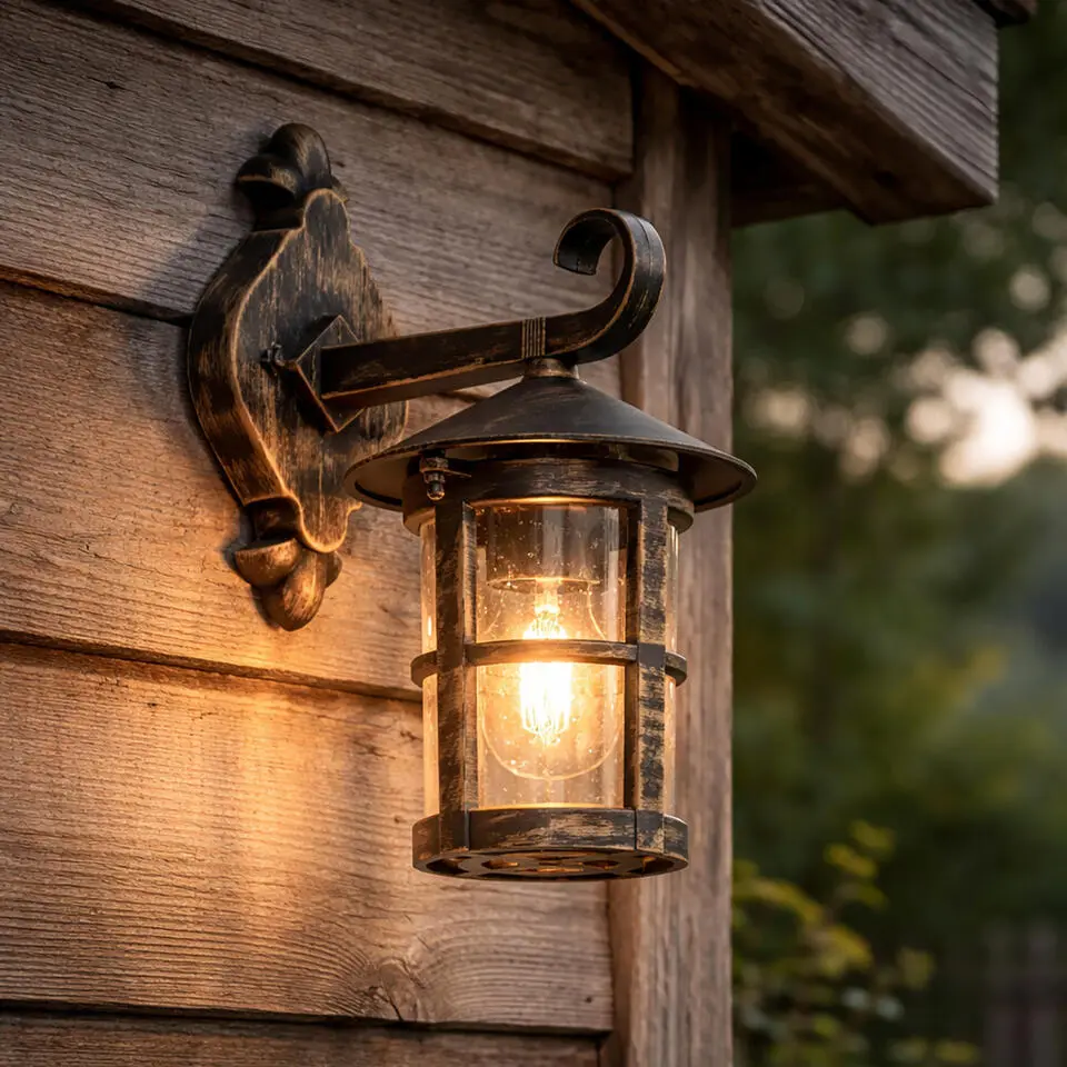 Qazqa wandlamp met bewegingssensor herb goudkleurig e27