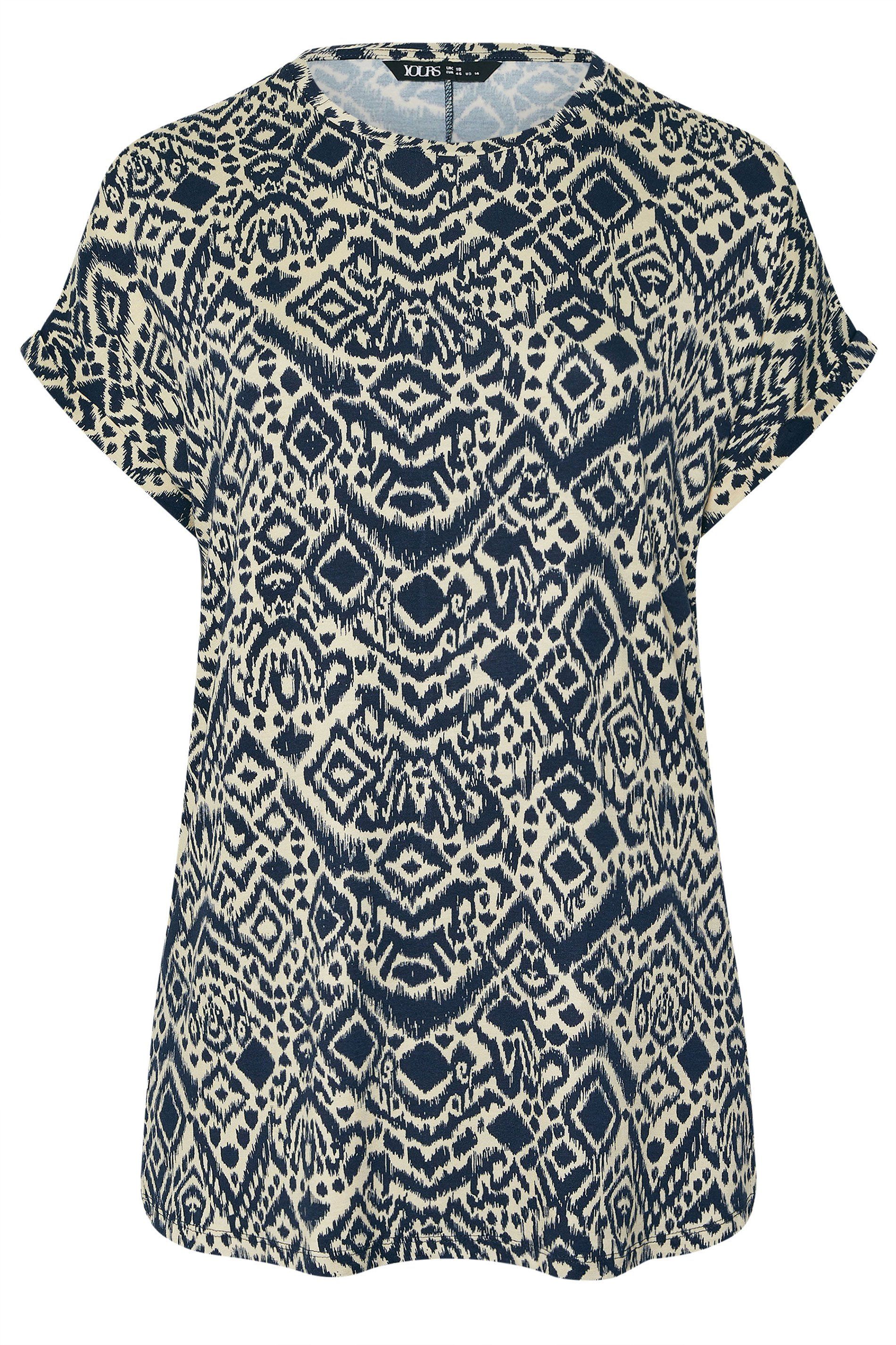 Yours Aztec Drop Shoulder Top