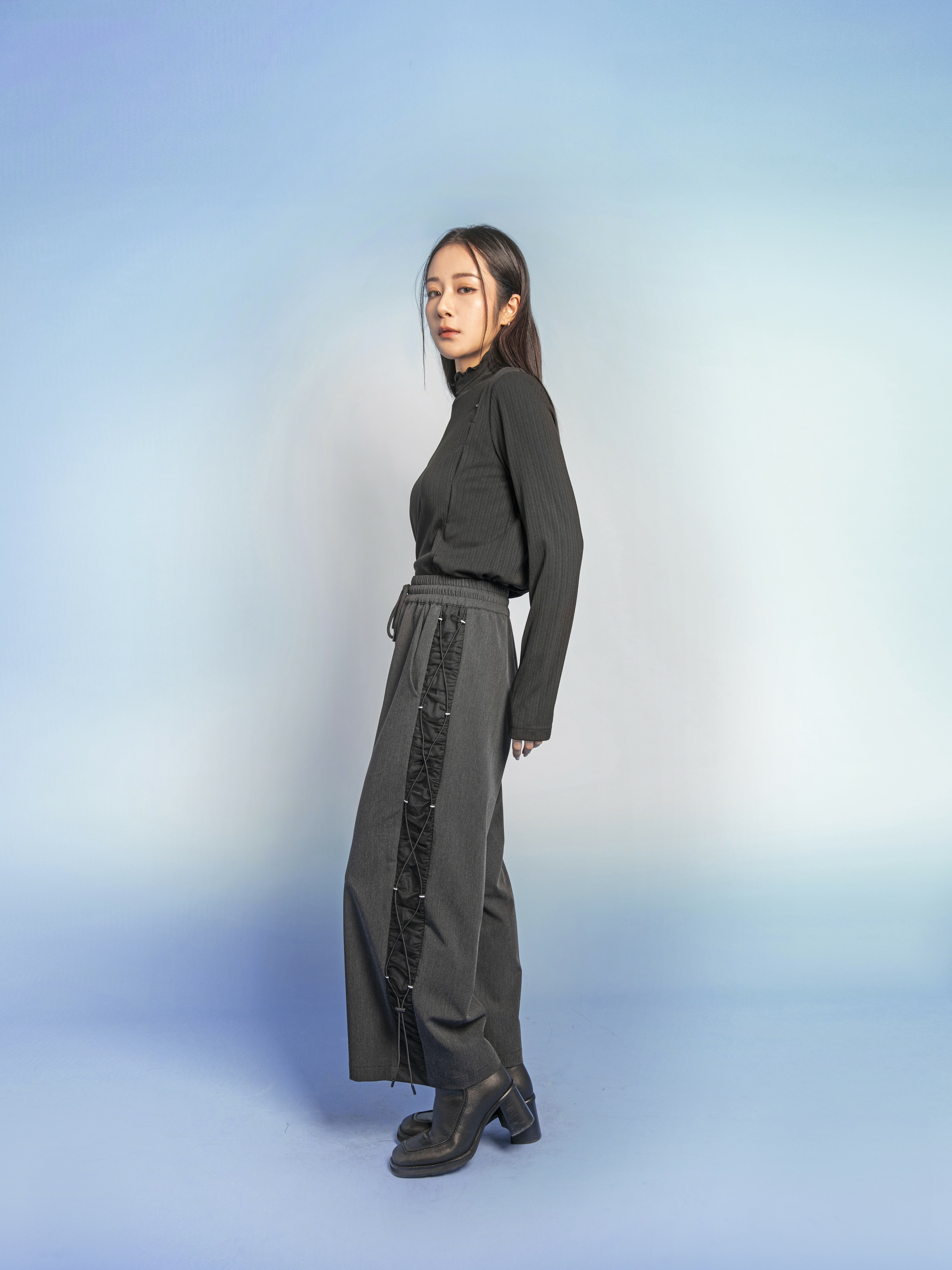 Tie-detail track pants - 25SRB020D