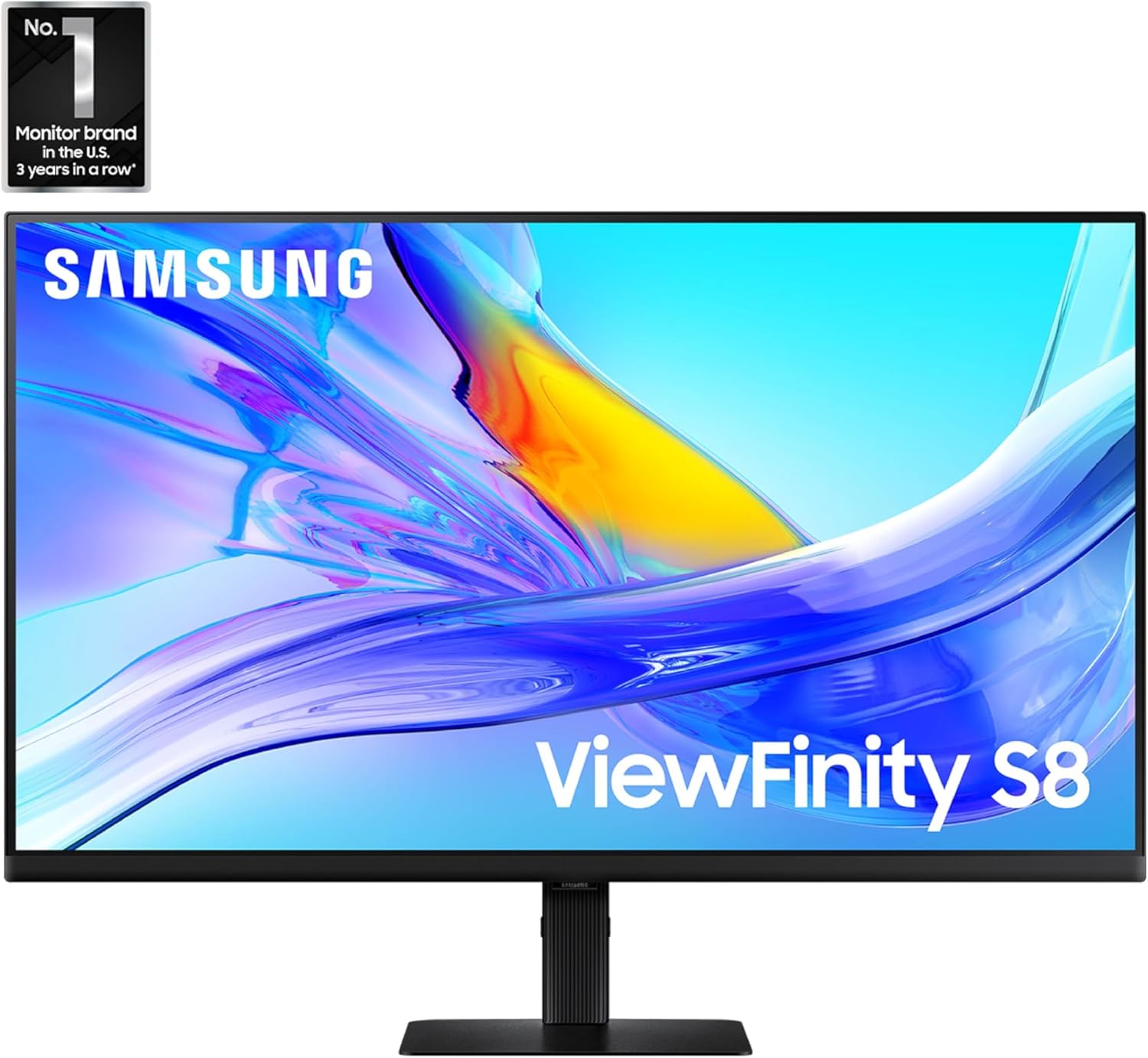 Samsung 37” ViewFinity S8 (S80UD) 4K UHD HDR10 High Resolution Monitor with USB-C and Ergonomic Design  Built-in KVM Switch  Intelligent Eye Care  LS37D800UANXZA  2025