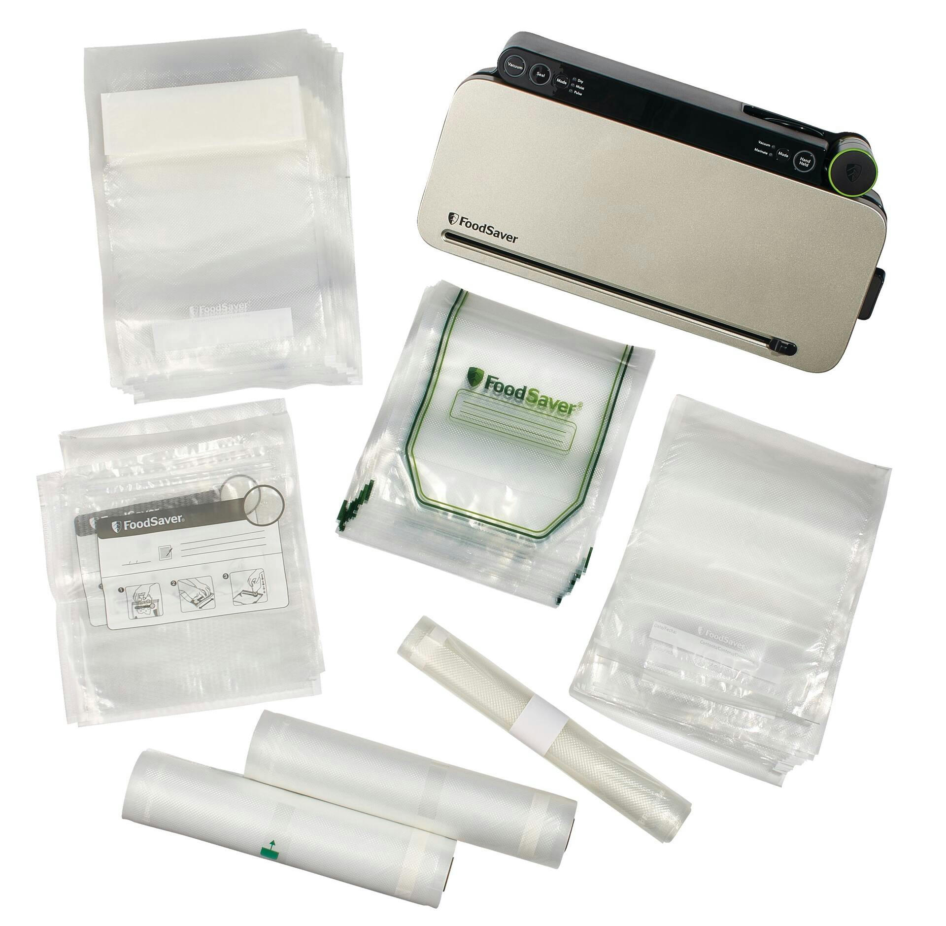 Foodsaver Vacuum Sealer + 4 Heat-Seal Rolls/Bags
