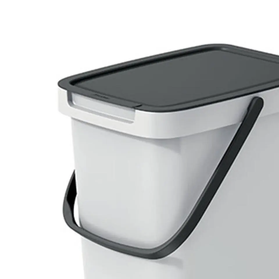 Keden GFT aanrecht afvalbak - creme wit - 12L - 20 x 26 x 37 cm