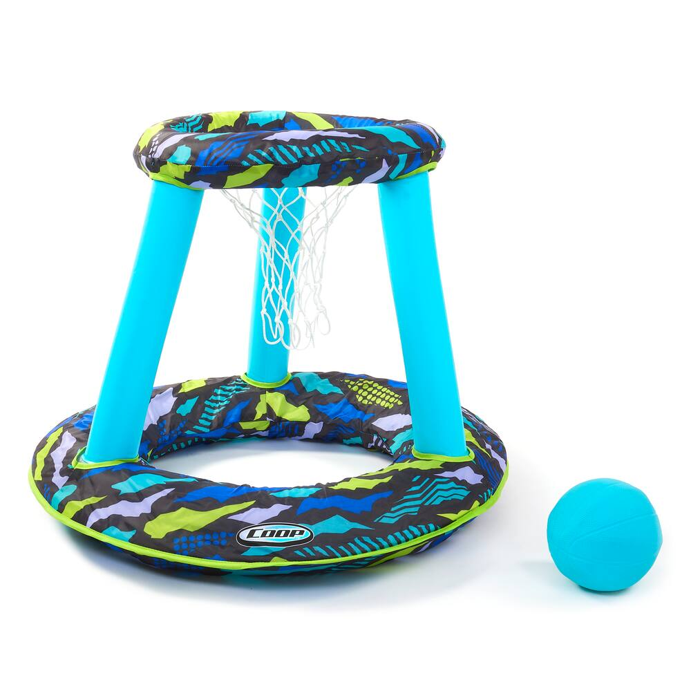 Coop Hydro Spring Inflatable Pool Basketball Setup, Includes Carrying Case, Blue