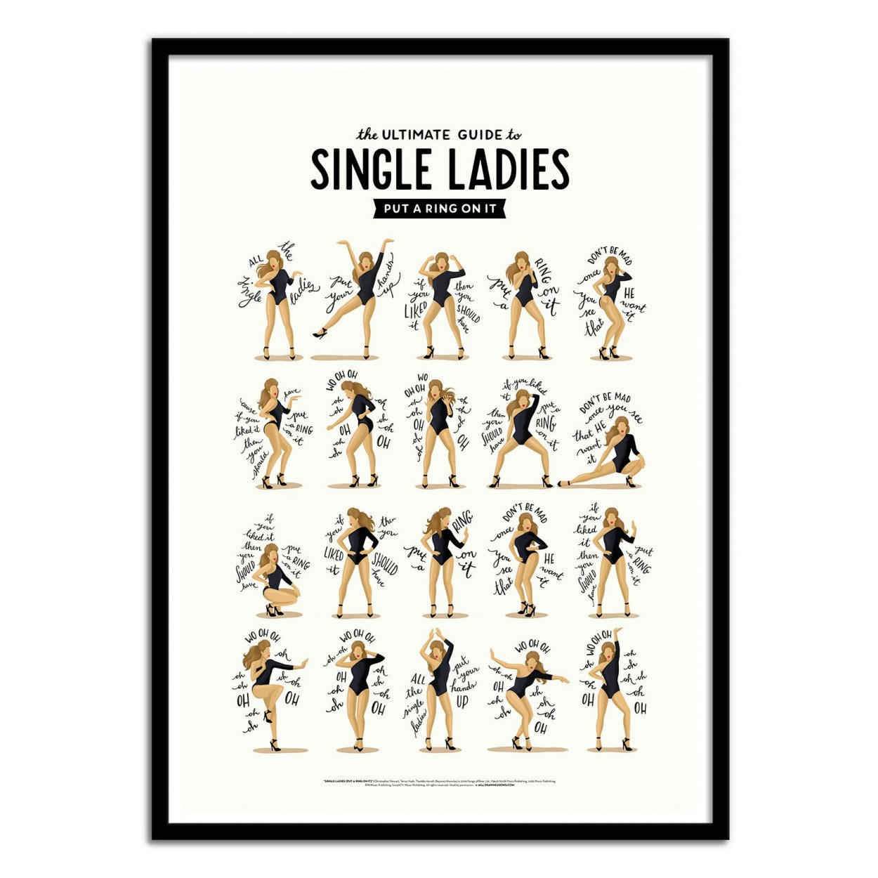 NOUR TOHME - SINGLE LADIES - Affiche d'art 50 x 70 cm