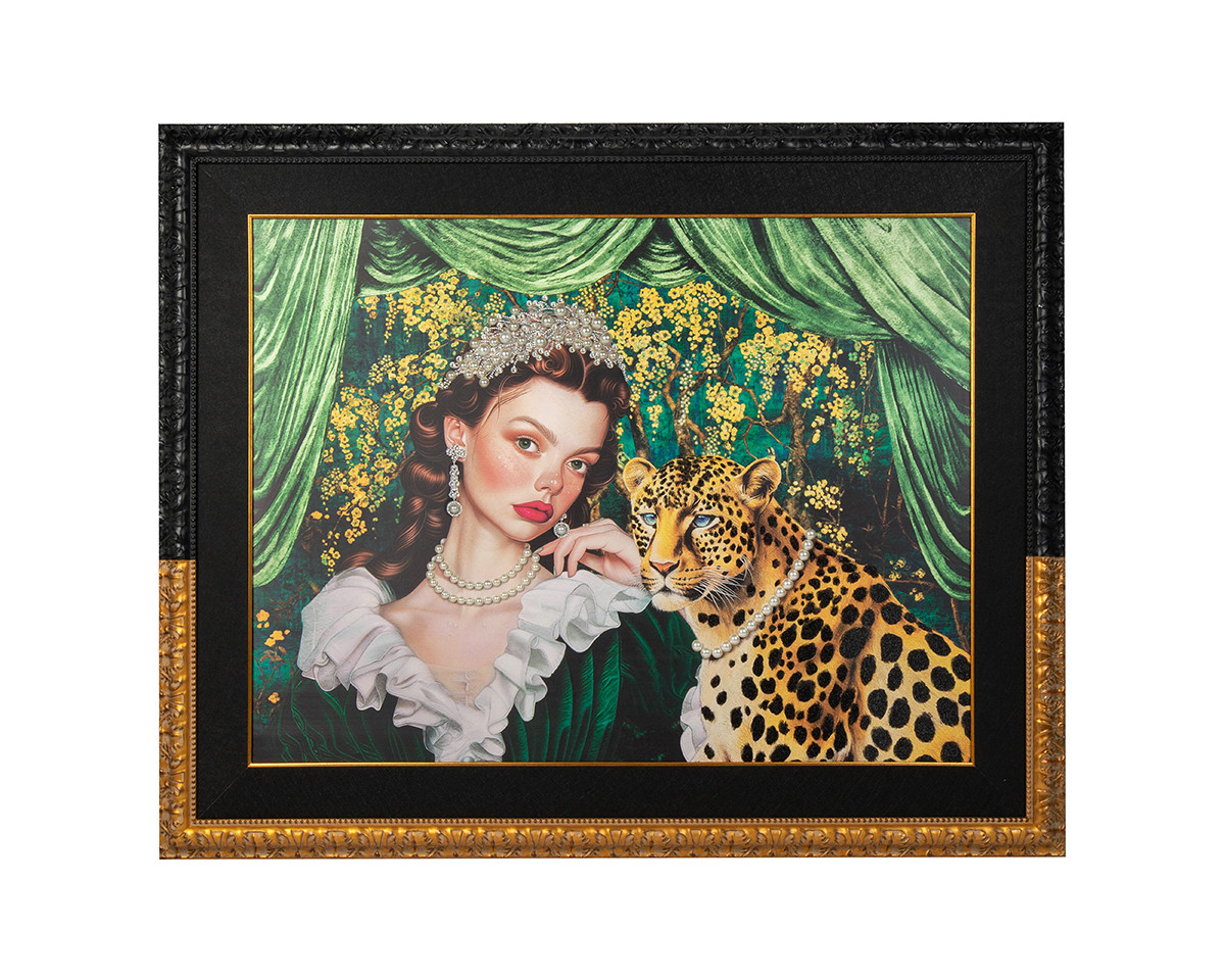 Obraz PEARLS LEOPARD 150 x 120 cm