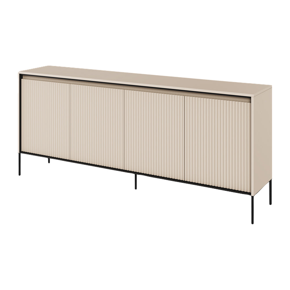 by fonQ Brive Dressoir B 193 cm - 4-deurs met Verlichting - Zand