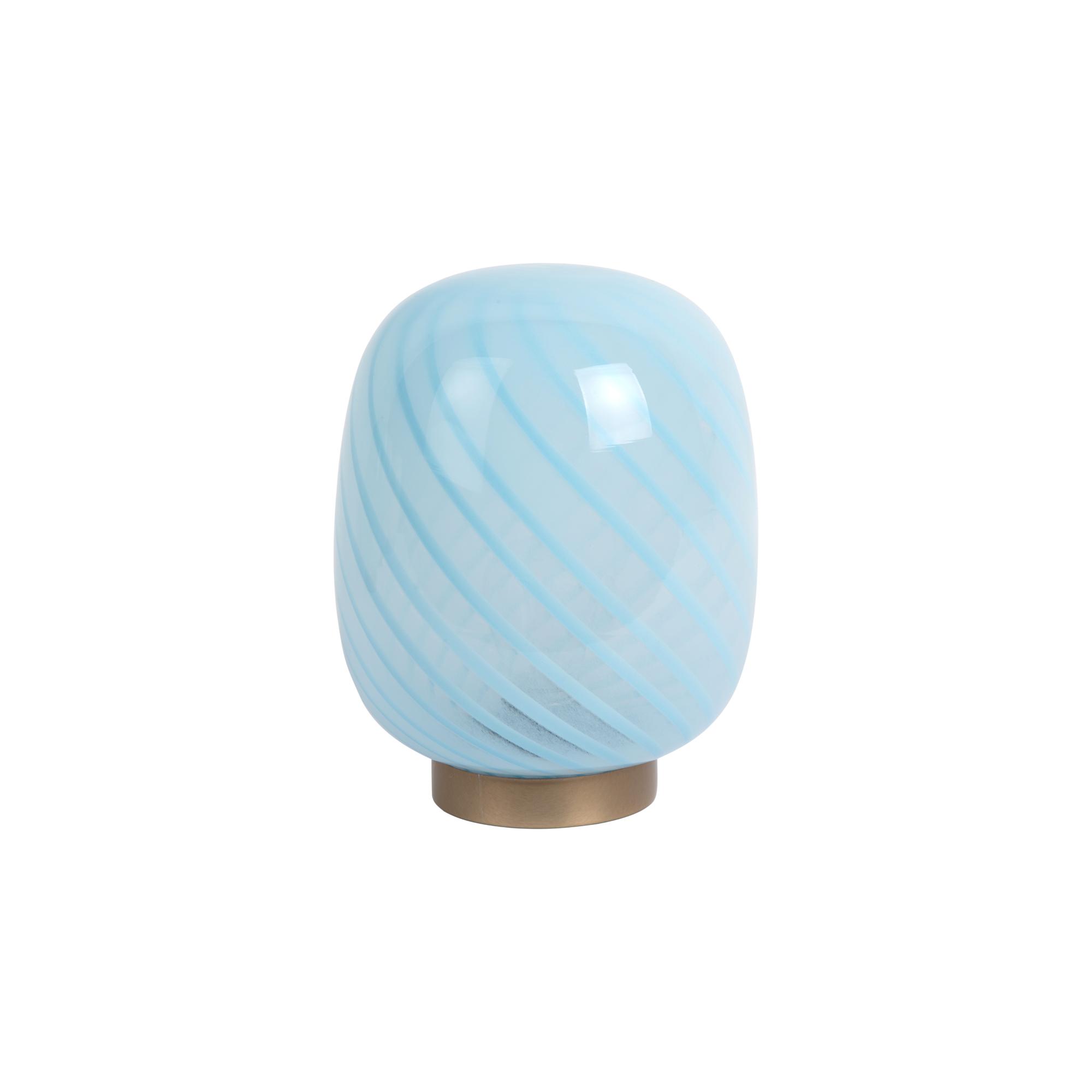 Leitmotiv tafellamp Summer Globe - blauw - 15.6x15.6x20cm