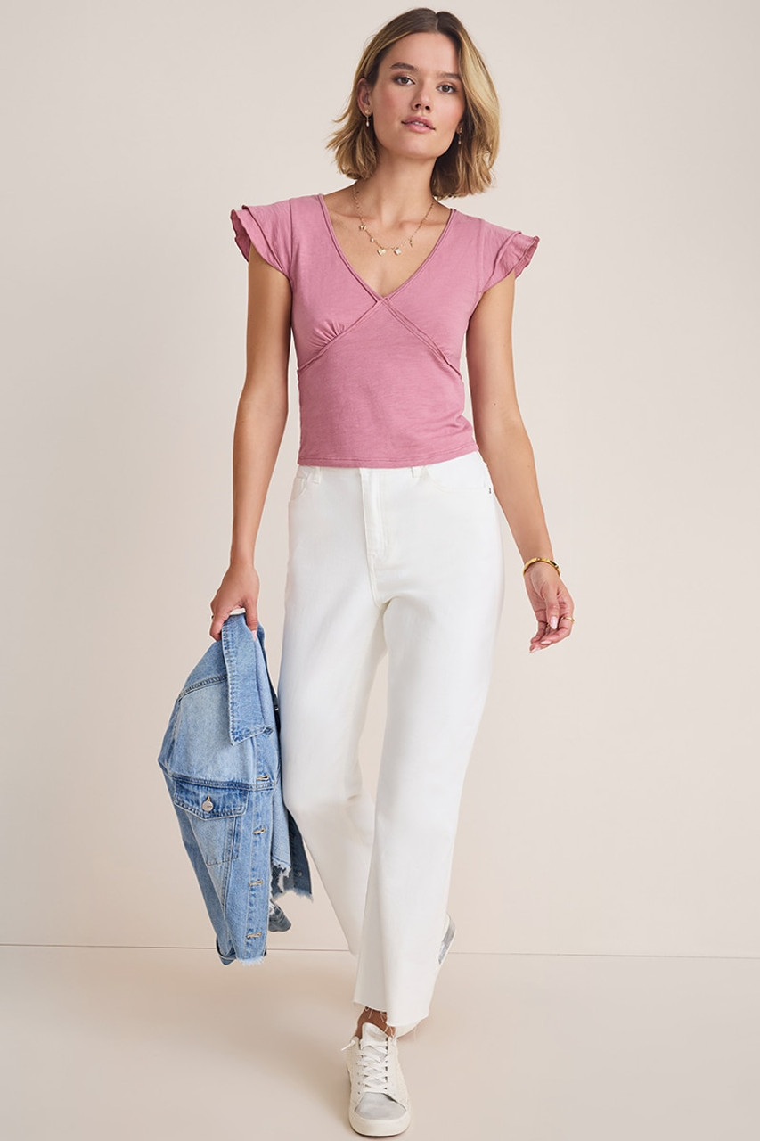 Stella Flutter Sleeve Knit Top