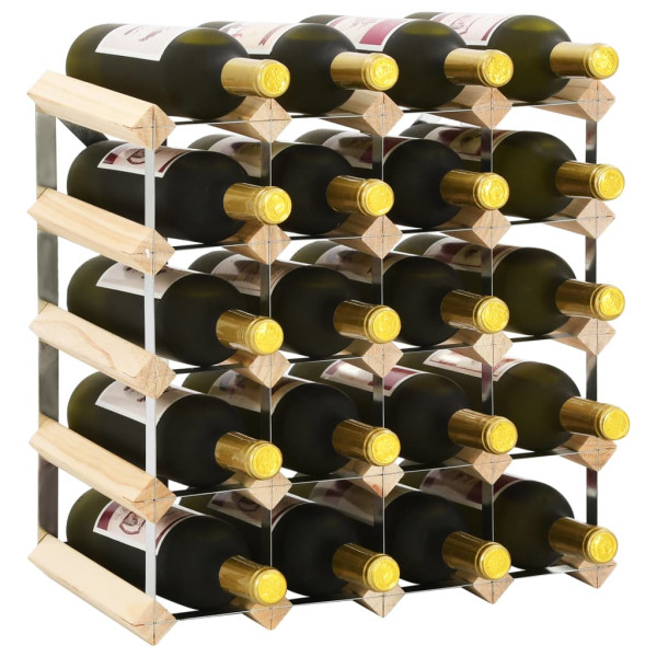 Stojak na wino Beż Drewno sosnowe vidaXL