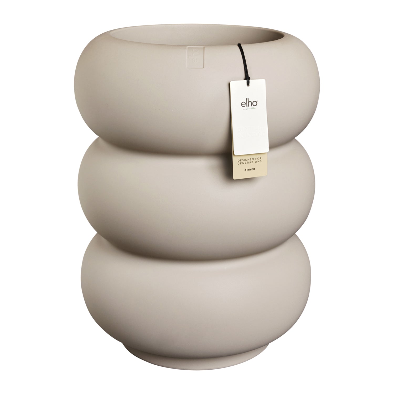 Elho Amber Roll High 43 - Balanced beige - Ø 43 x H 58 cm - Binnen en