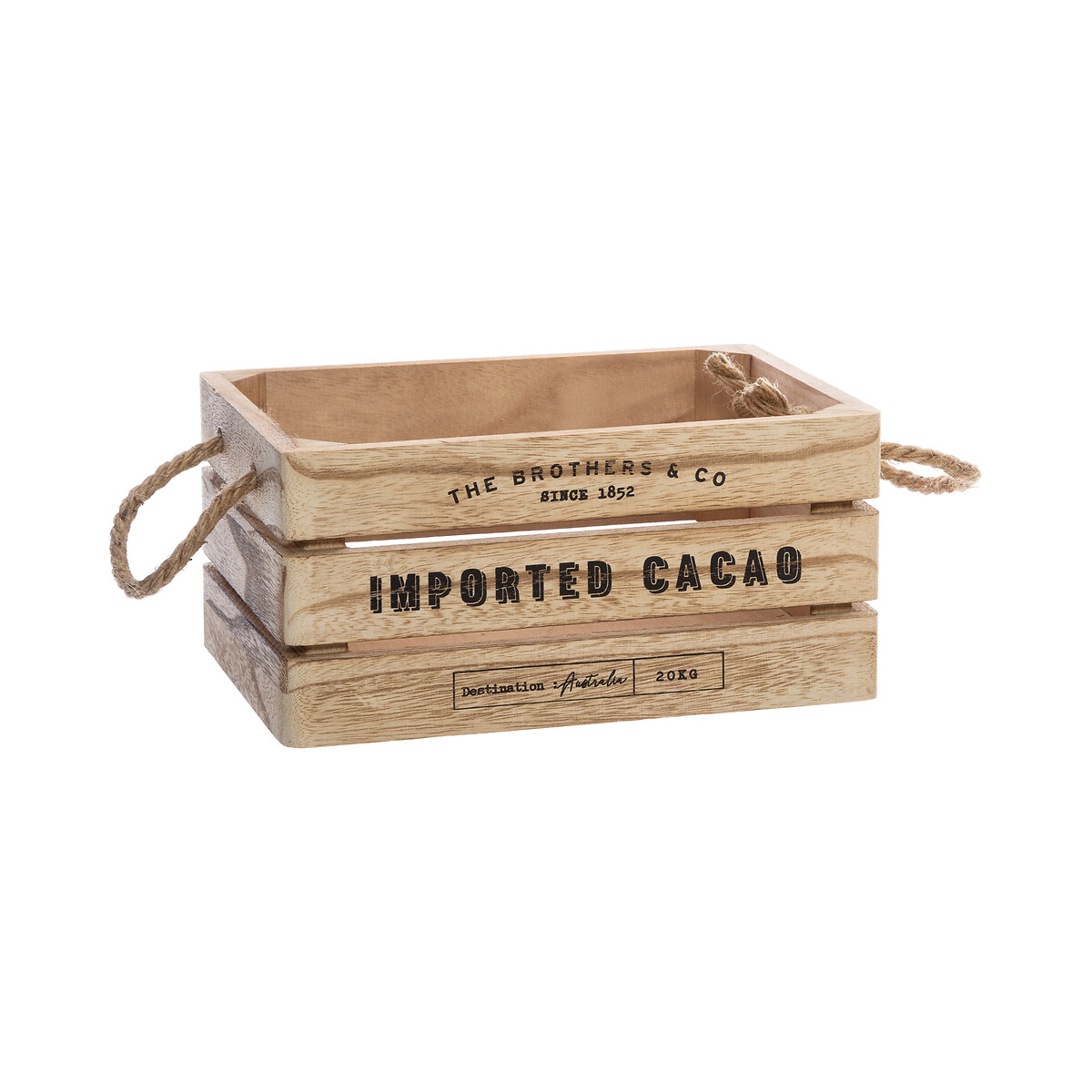 Caixa de madeira bege decorada COLONIAL