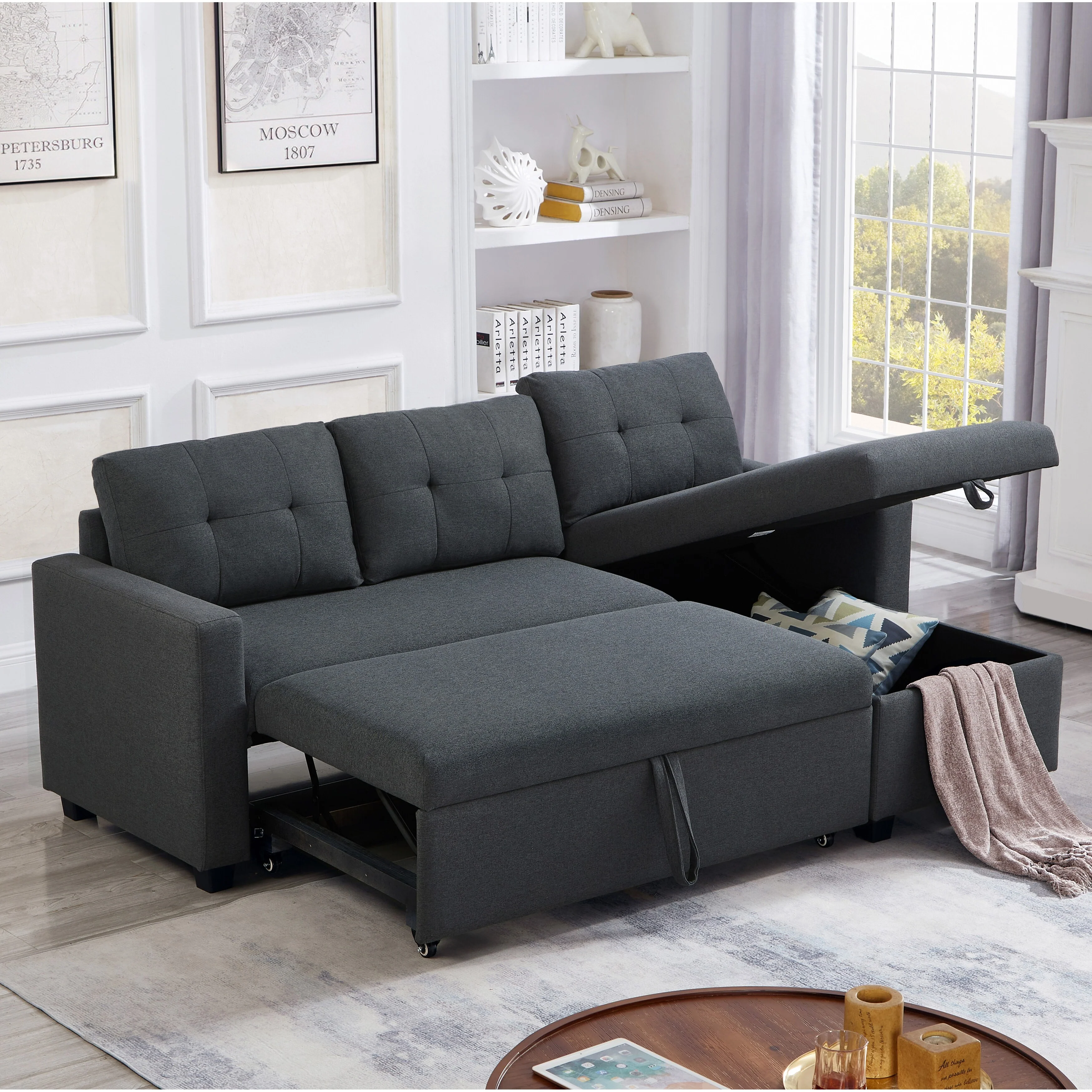 81.5 Versatile Convertible 3-Seater Sofa