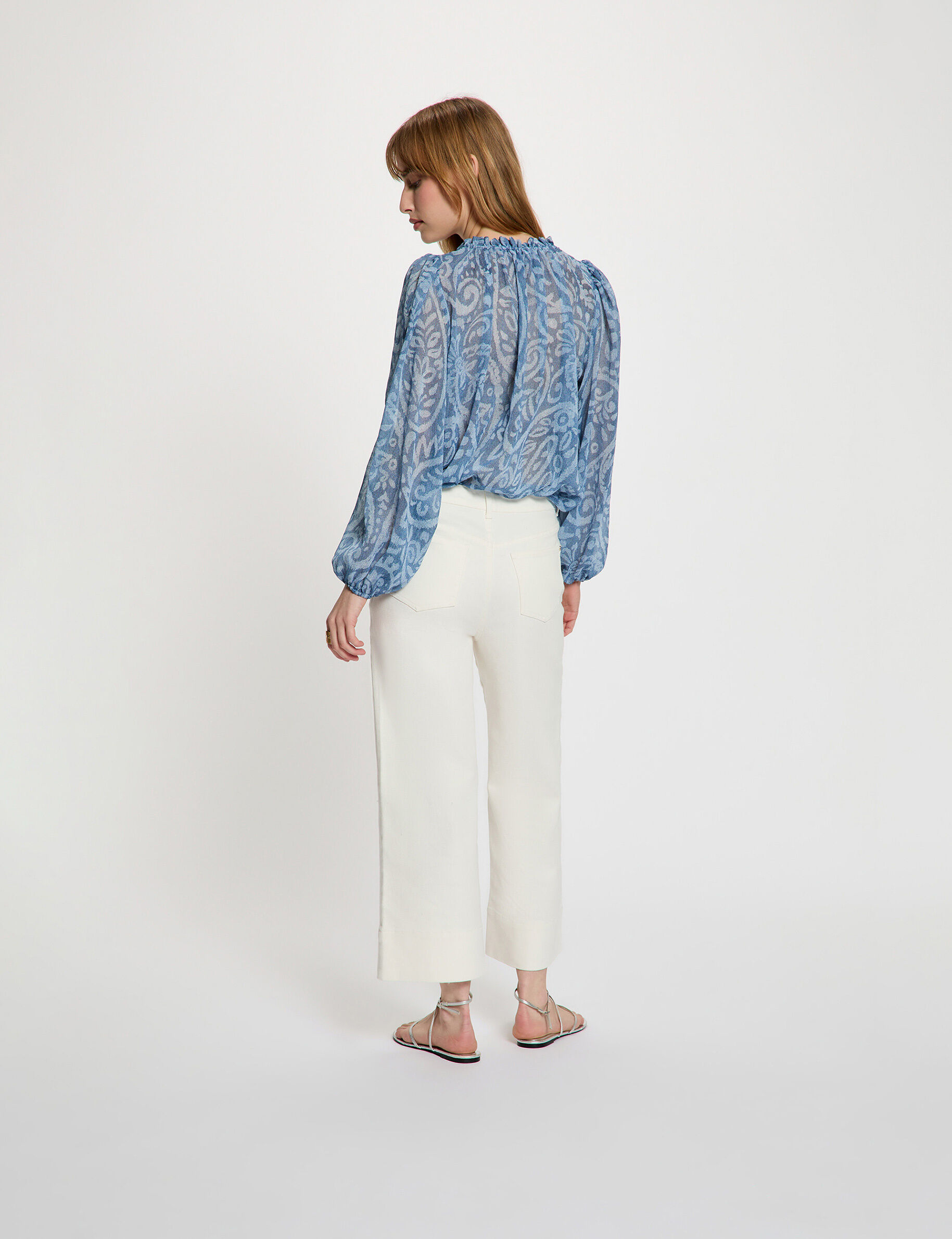 Puff-Sleeve Top Multicolor Women