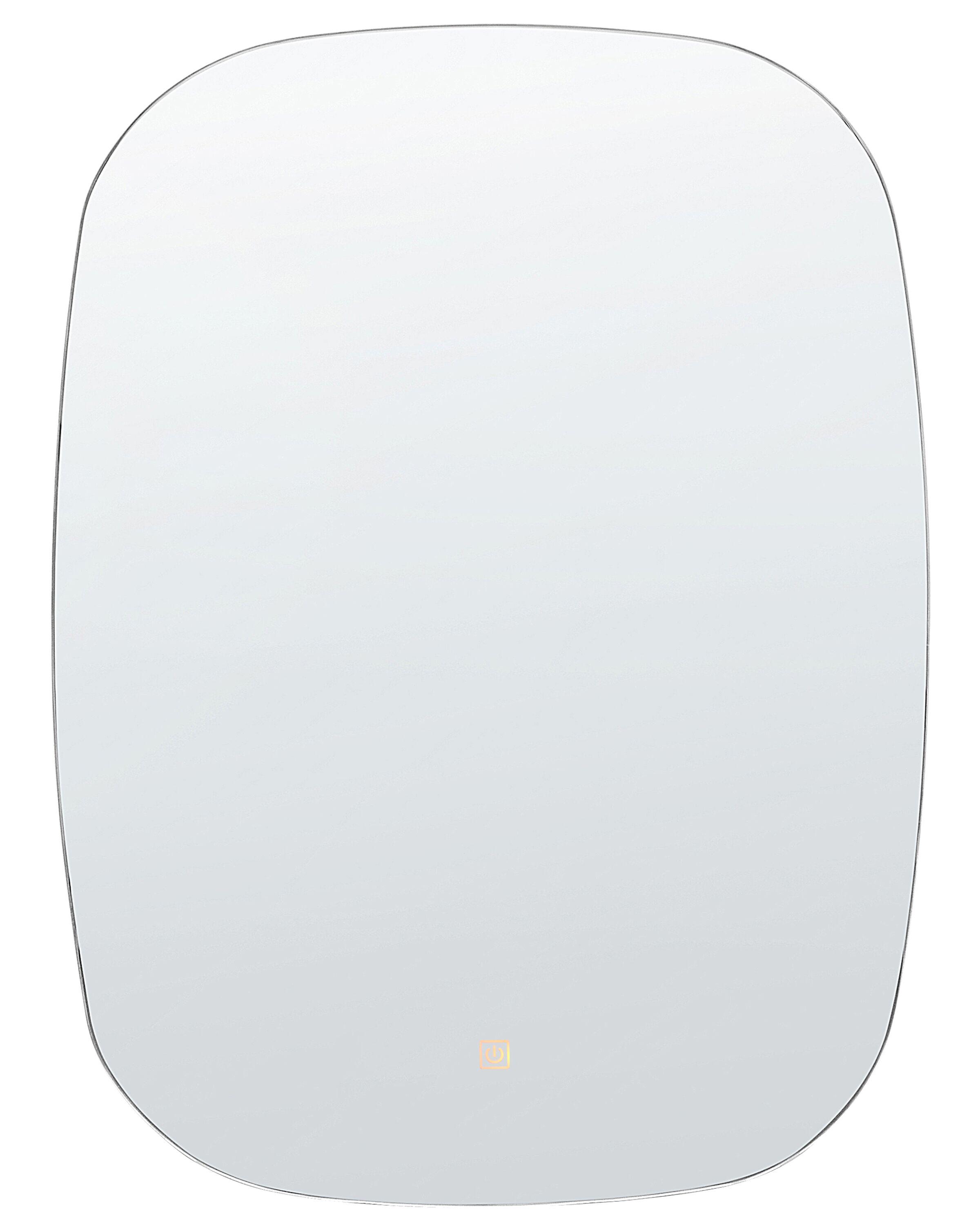 LED Bathroom Mirror BERGERAC 58 cm 78 cm Silver