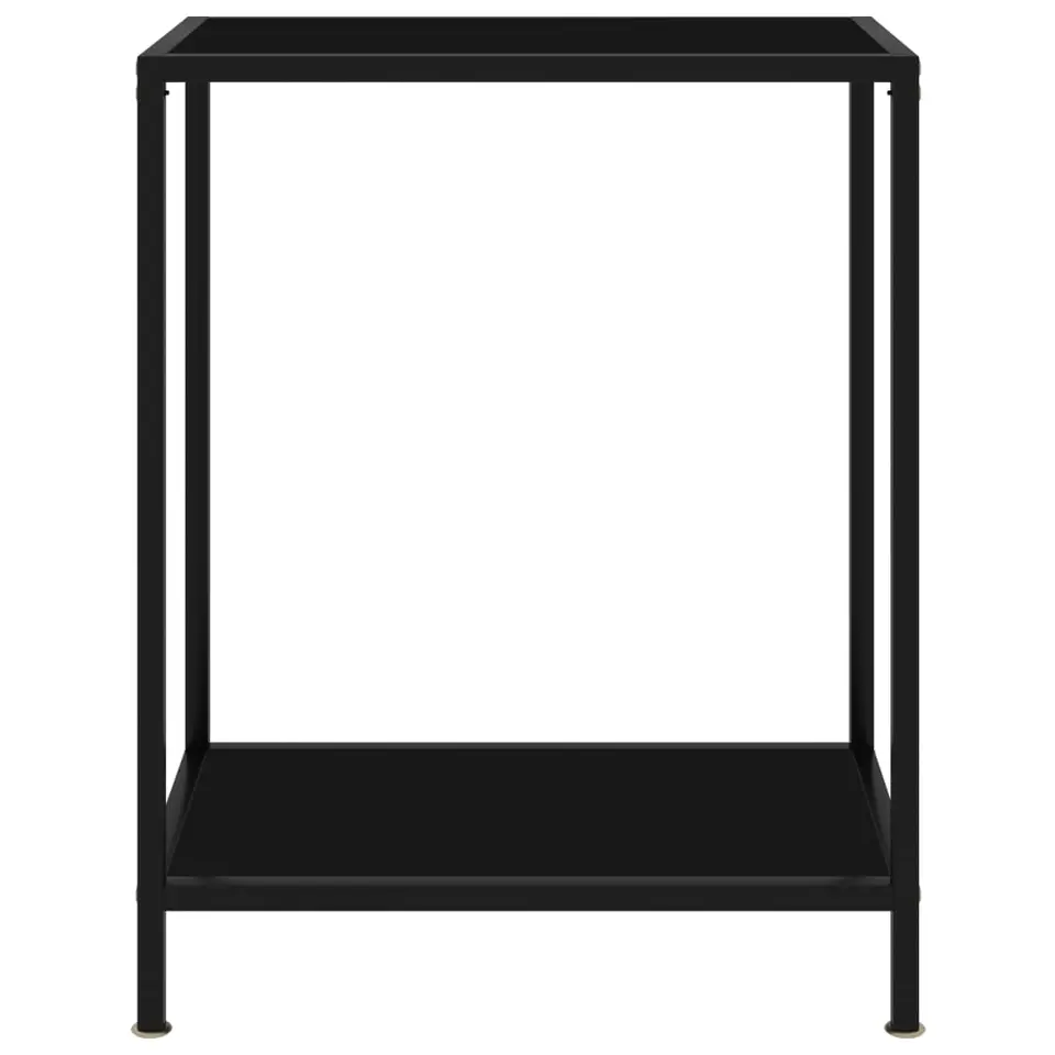 vidaXL - Wandtafel - Zwart - Glas - 60 x 35 x 75 cm
