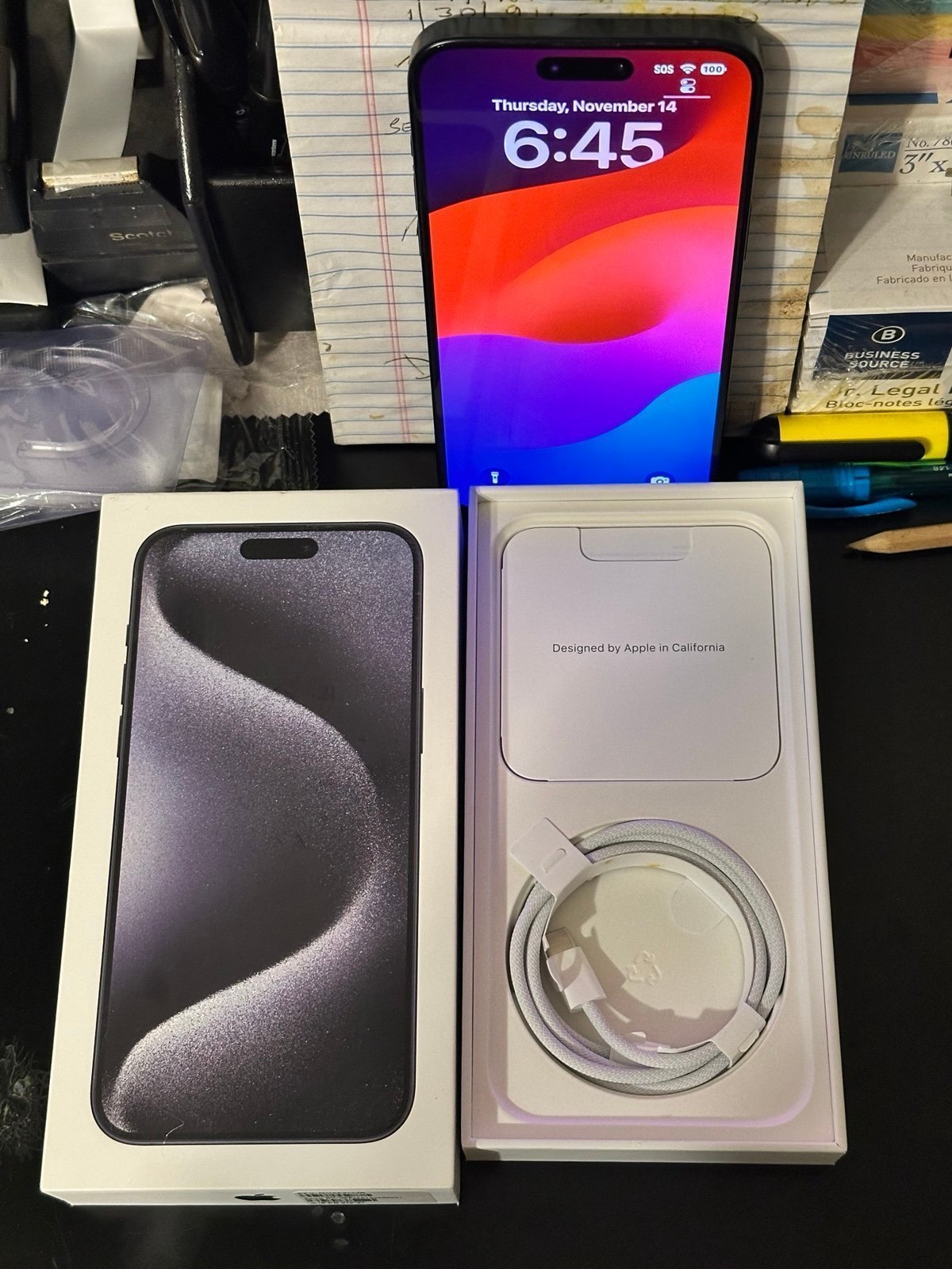 APPLE IPHONE 15 PRO MAX 512GB UNLOCKED WORLDWIDE IN MINT CONDITION TITAN BLUE