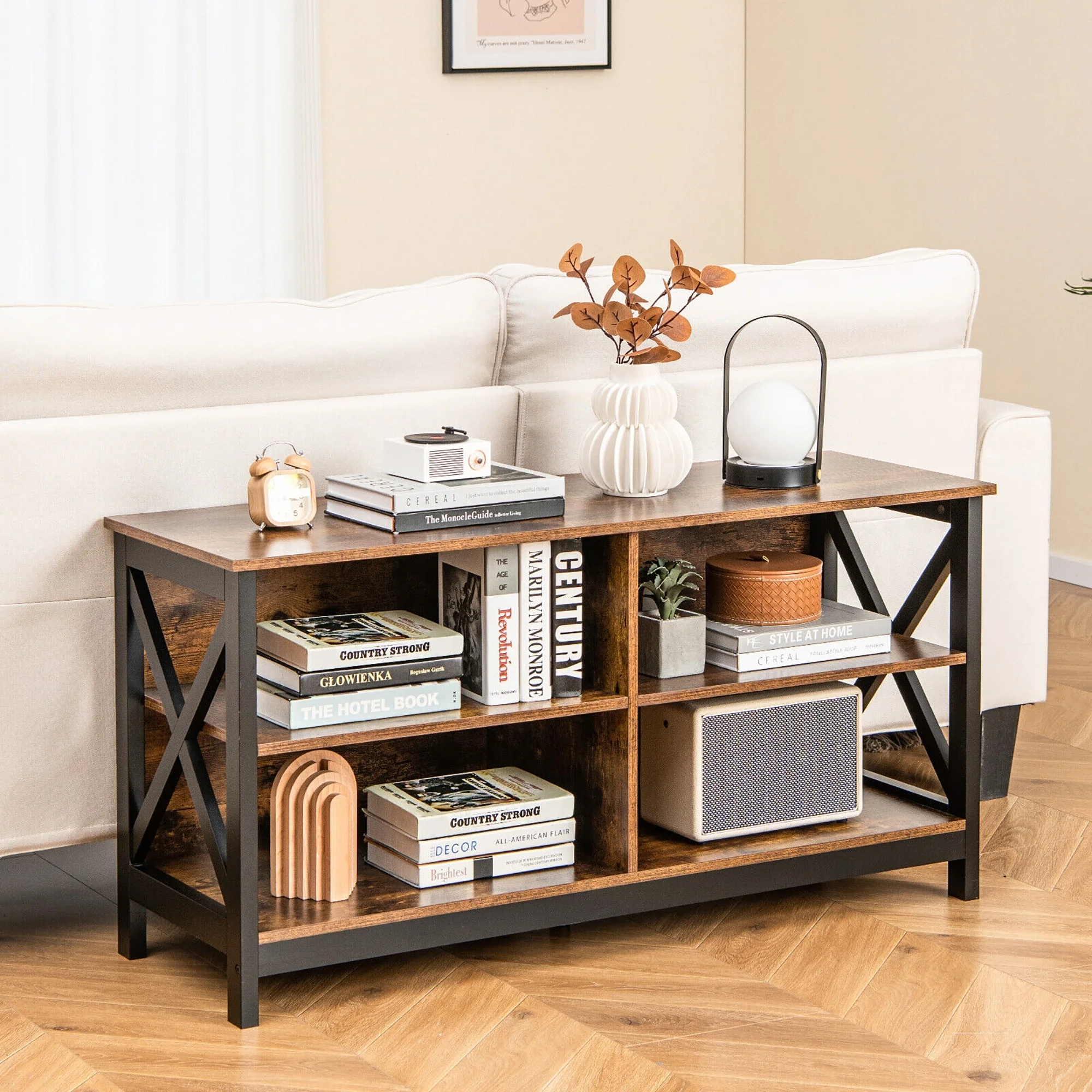 Gymax TV Stand for TVs up to 55'' Entertainment Center w/ Storage