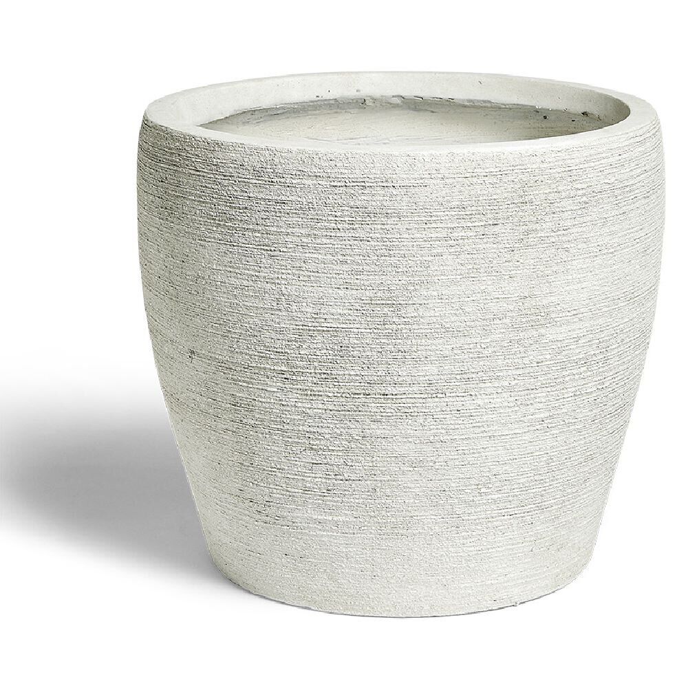 Pot fibre d'argile blanc Ø35xH32cm