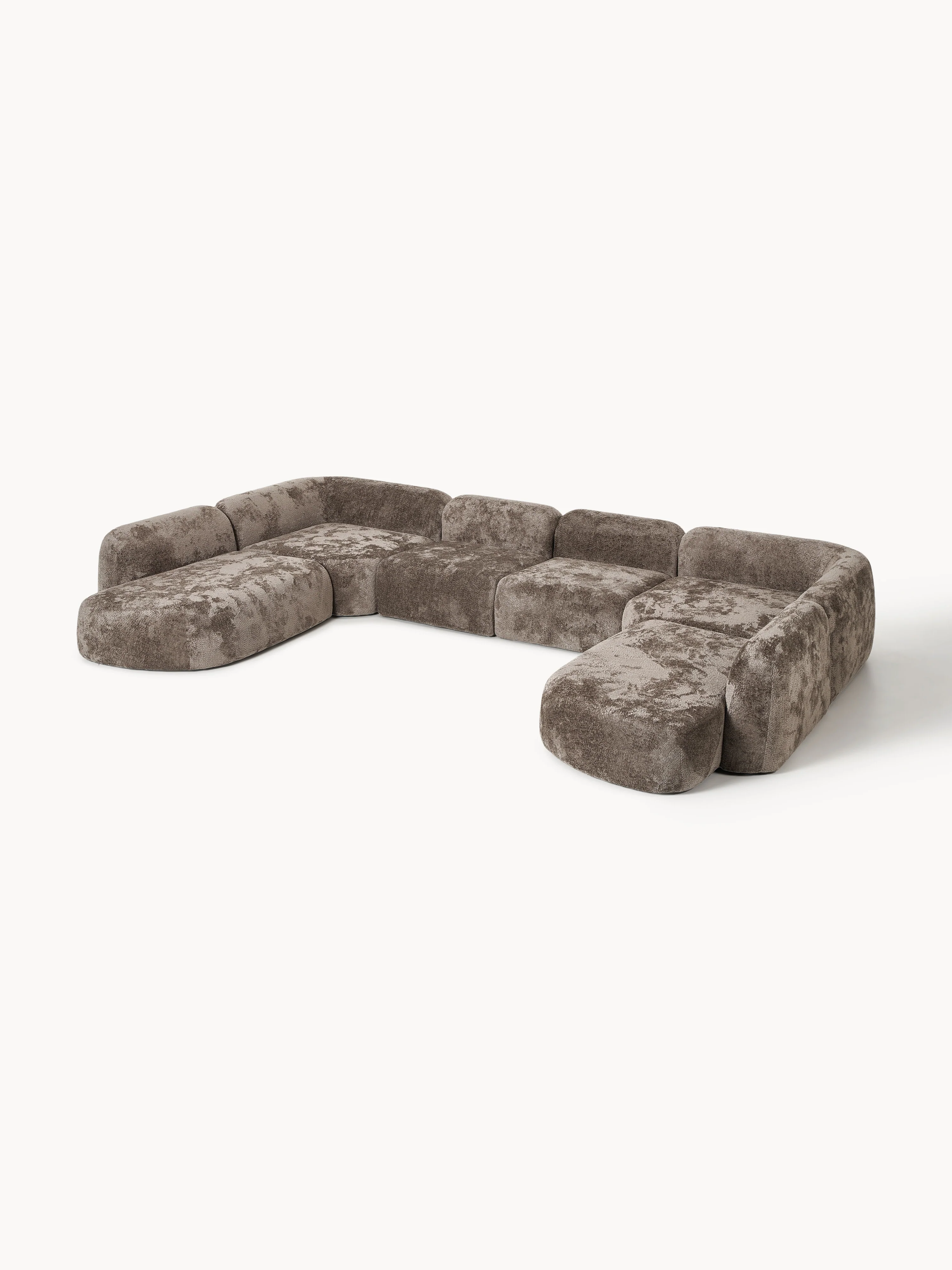 Modulare Wohnlandschaft Wolke aus Teddy-Bouclé
