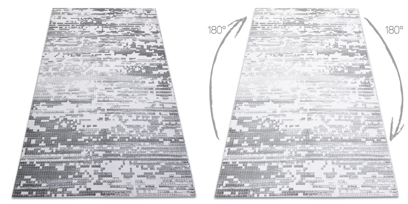 Dywan AKRYL VALS 0W1565 C53 78 jasny szary / ciemny szary 240x340 cm