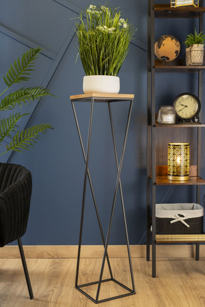 Kwietnik stojący metal 100 cm LOFT Lancelot MDF
