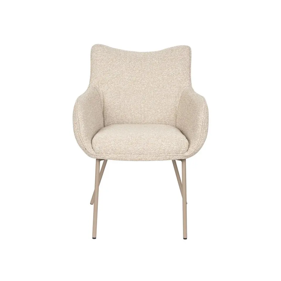 Housecraft Living Jacques Eetkamerstoelen Met Armleuning Beige - Set van 2