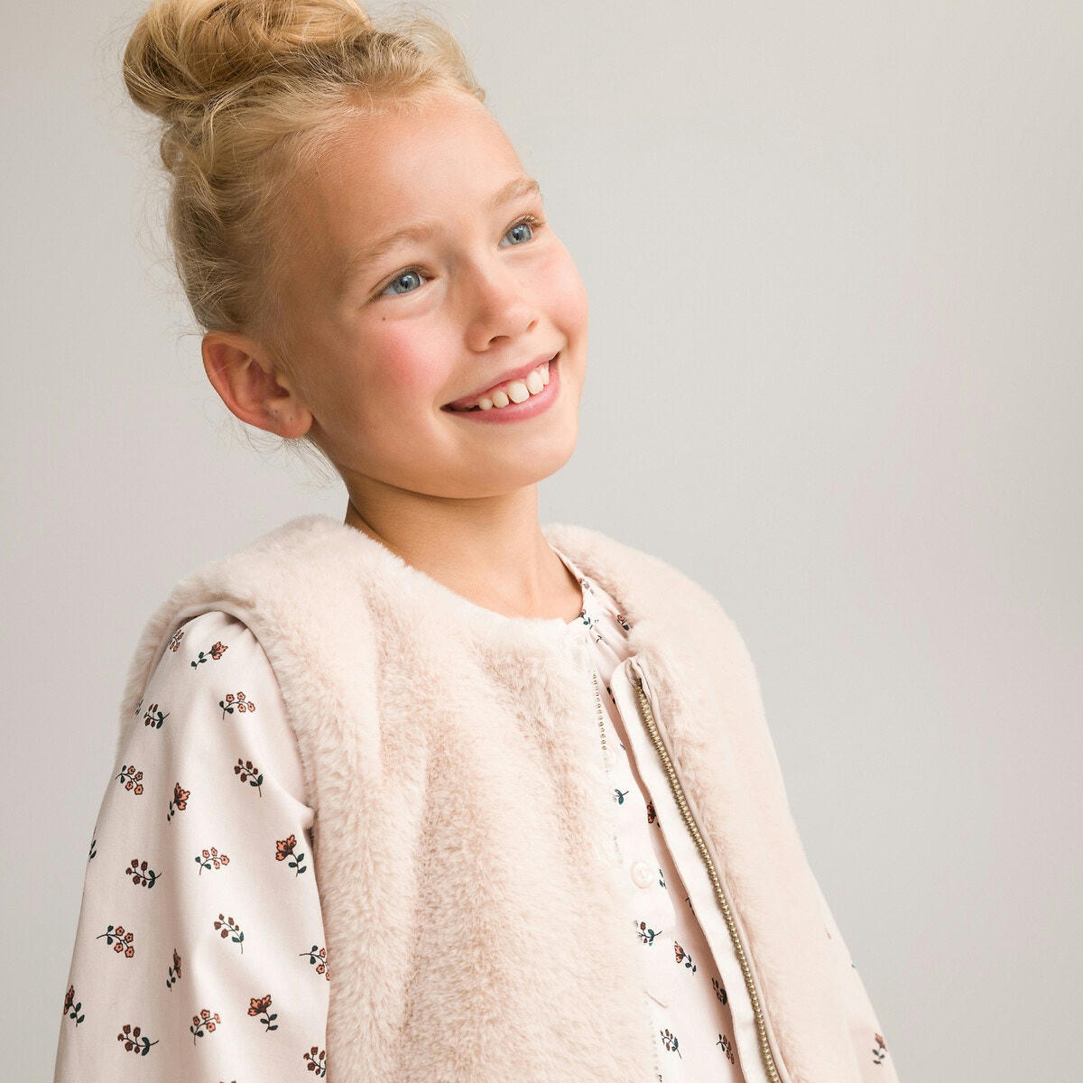 Gilet sans manches imitation fourrure