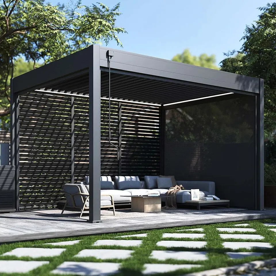 Garden Impressions Pergola zijwand paneel 125x235 cm - antraciet