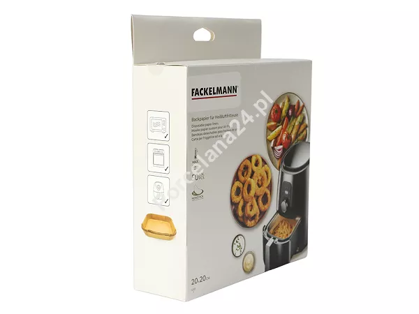 Wkłady papierowe do airfryer 20 cm (50 szt.) Fackelmann - Kwadratowe 11.42685