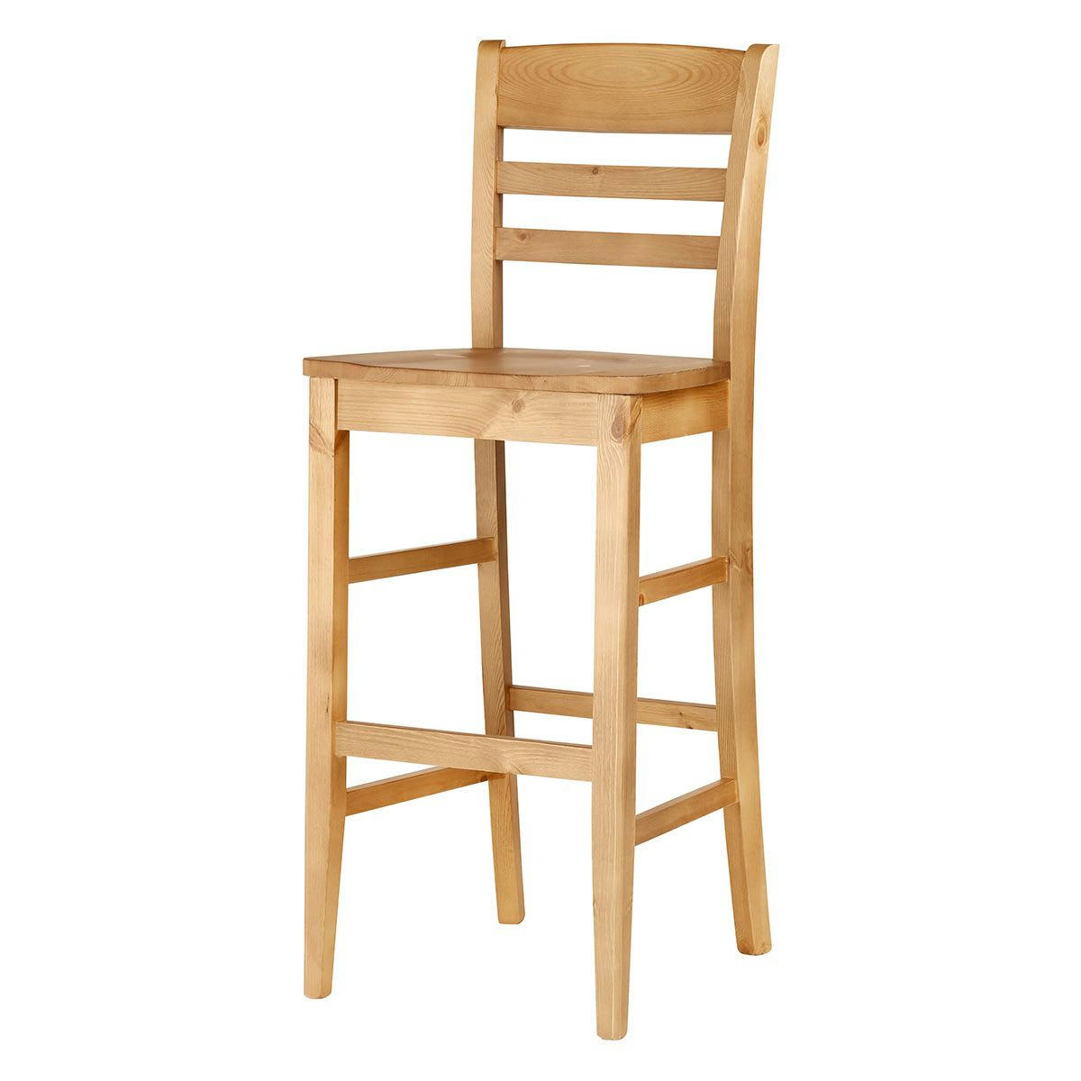 AVORIAZ - Chaise de bar à barreaux en pin massif