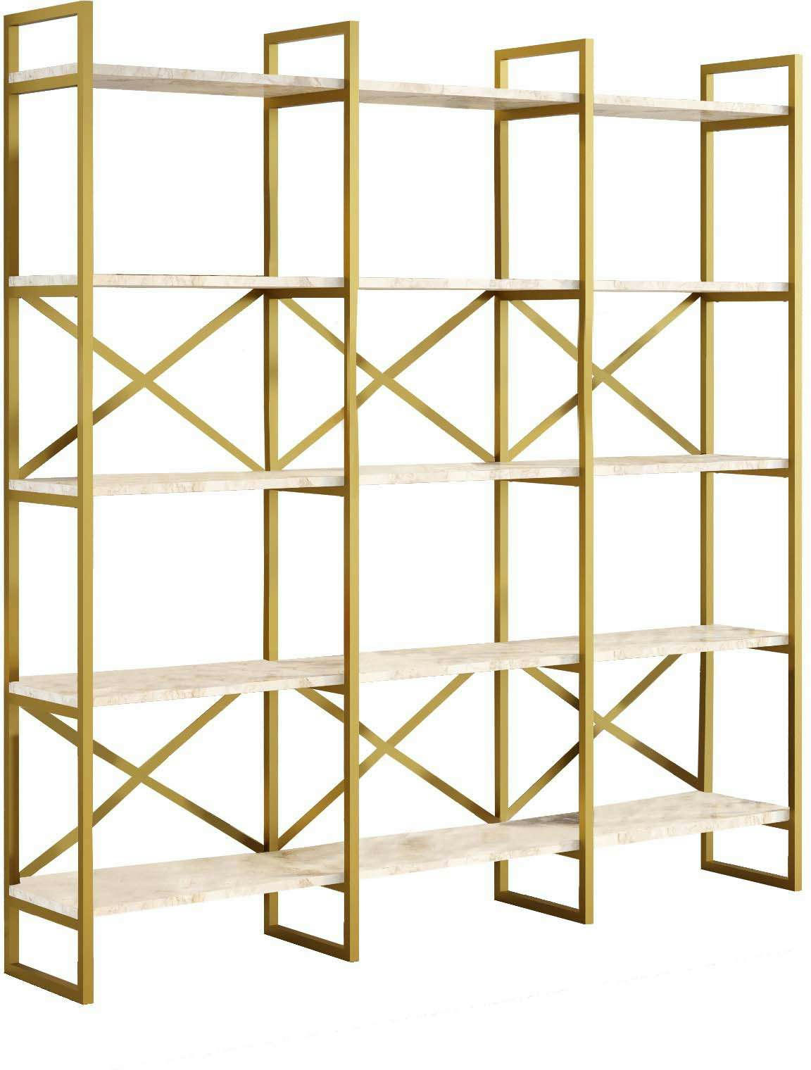 OPAWA - Etagère en aggloméré imitation marbre et métal vig