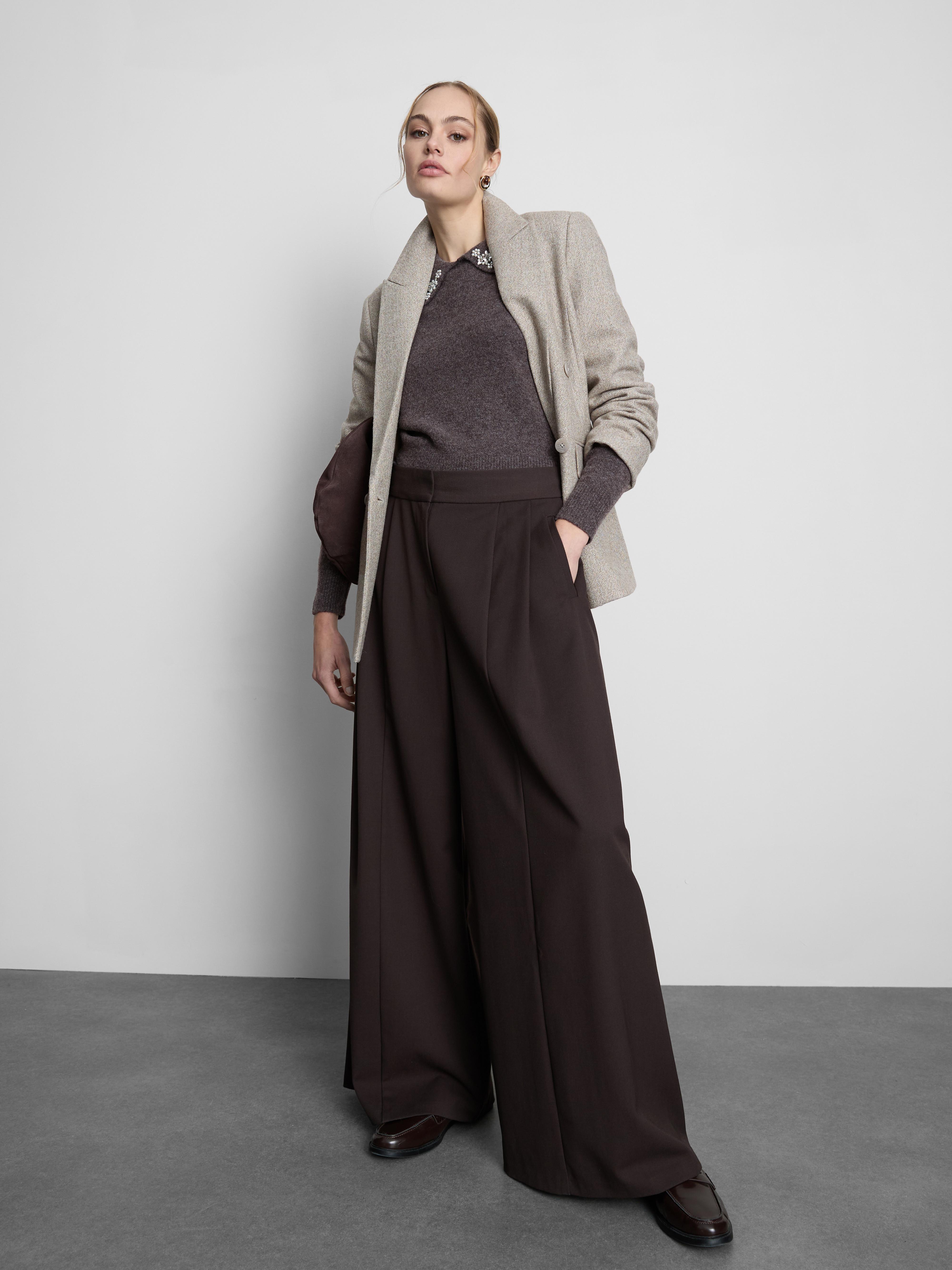 Embroidered Jewel Collar Sweater