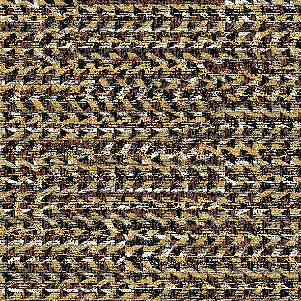 Papier peint vinyle intissé Villa Rosalie Lutece mat et satiné trompe l'œil tissu ocre, jaune, marron l.1005 x l.53 cm