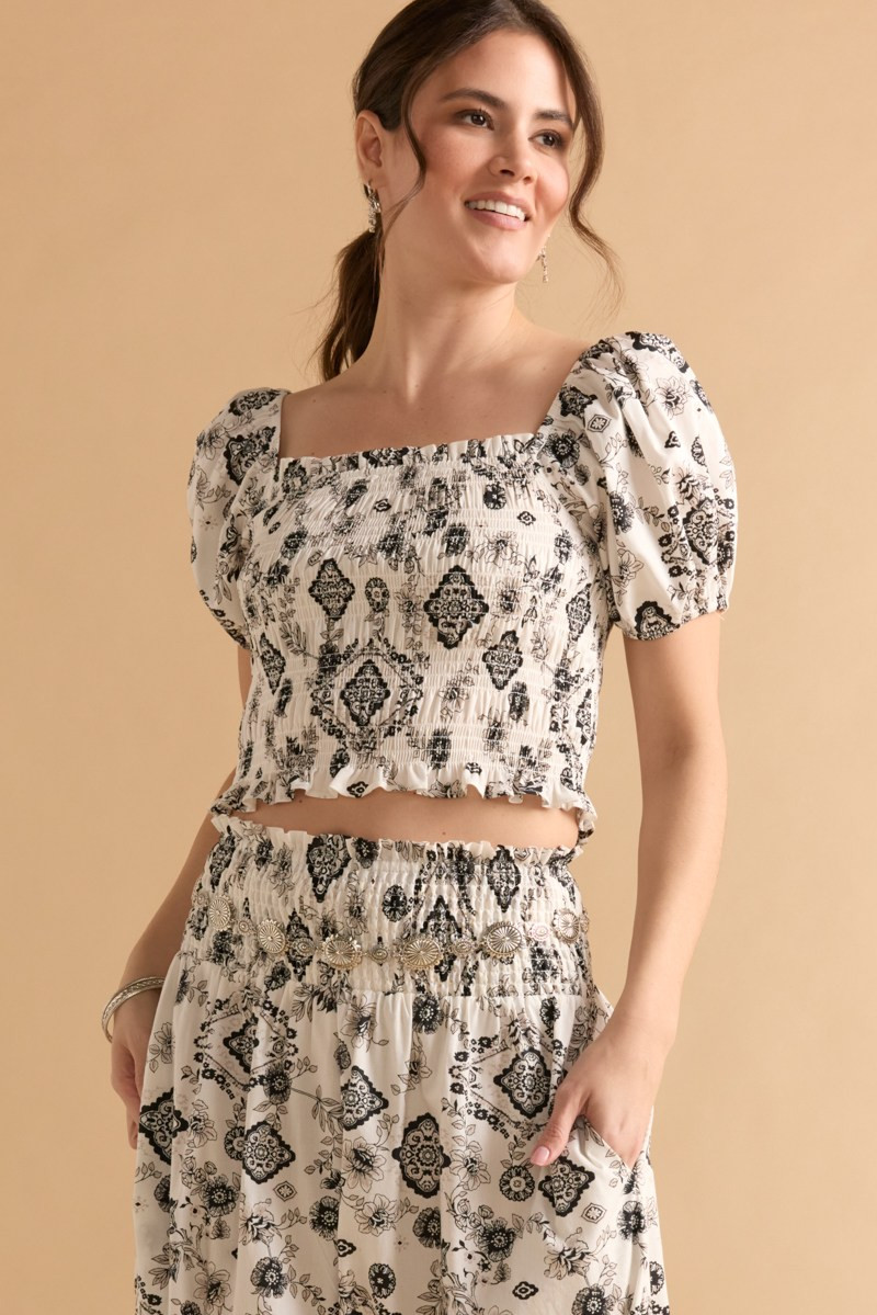Juliana Smocked Top