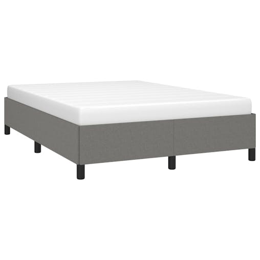 NNEVL Bed Frame Dark Grey 152x203 cm Queen Fabric