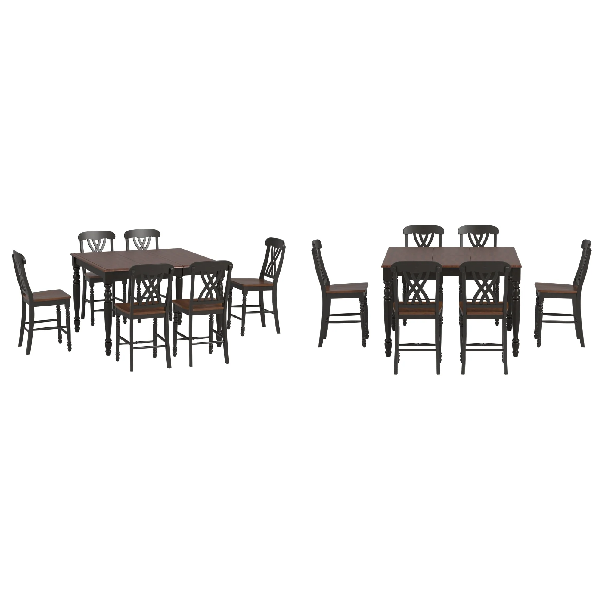 Brunico Counter Height Two-Tone Extending Dining Set