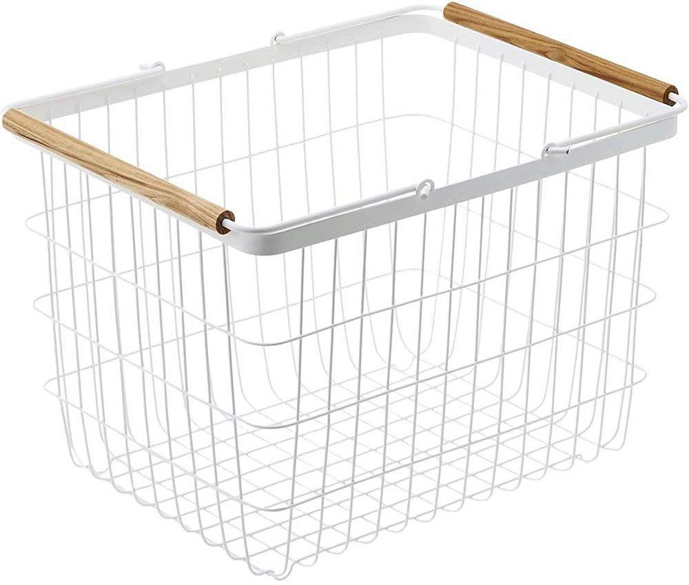 - Panier à linge en métal blanc laundry
