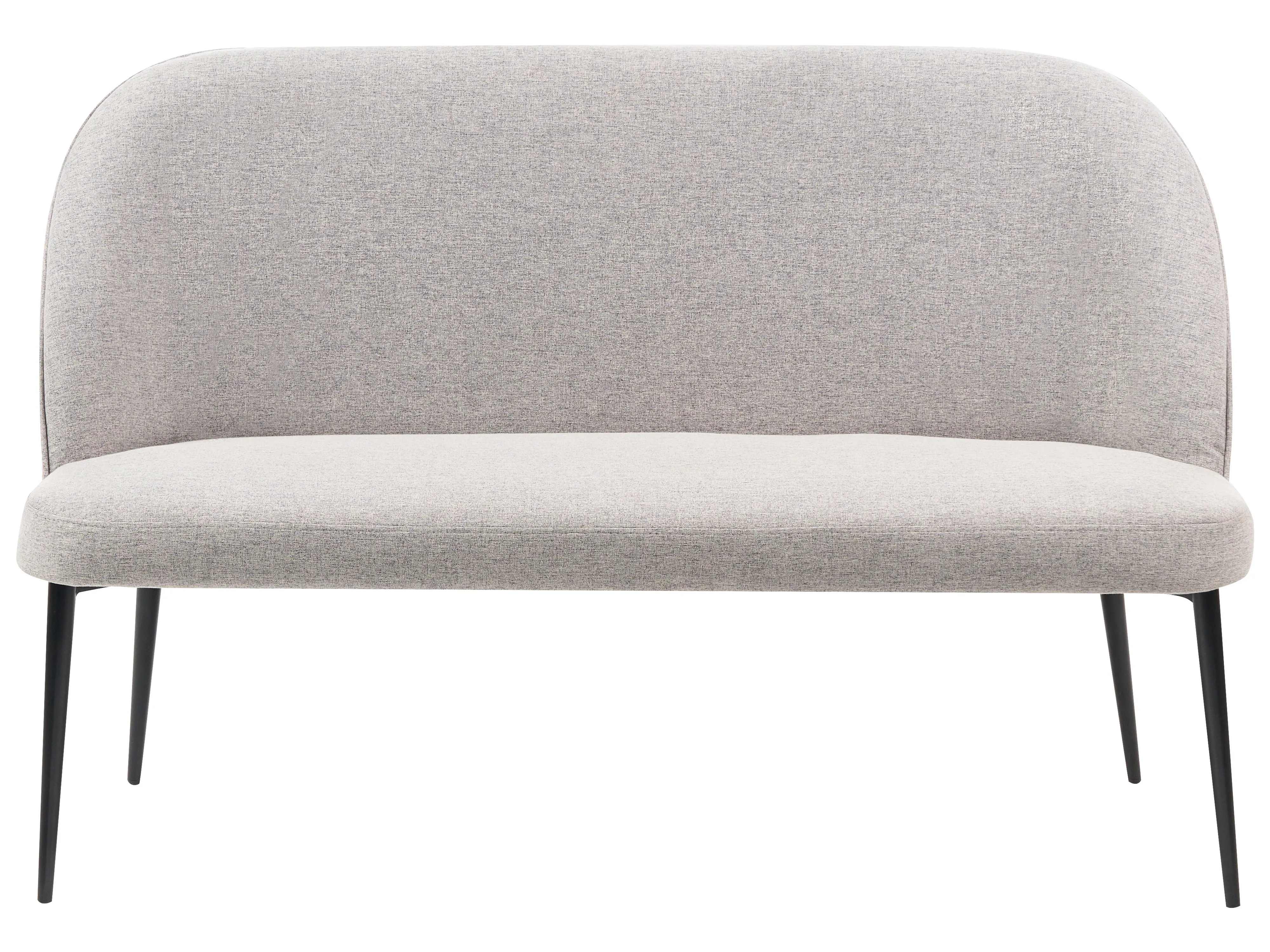 Dining Bench 2 Seater OSBY Fabric Light Grey