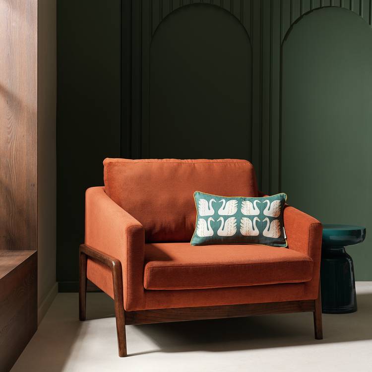 Habitat x Scion Esala Fabric Armchair - Rust