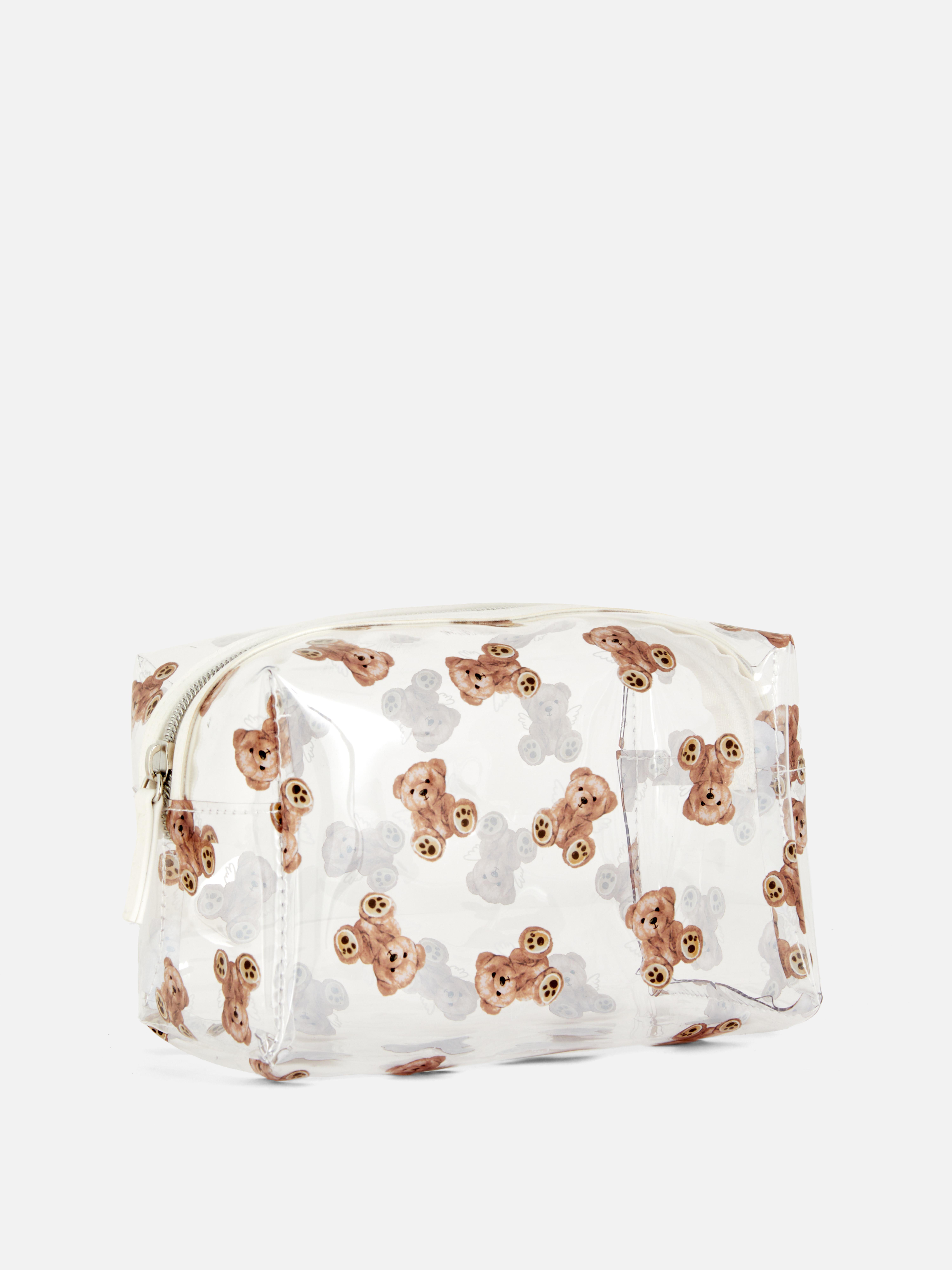 Clear Teddy Bear Makeup Bag