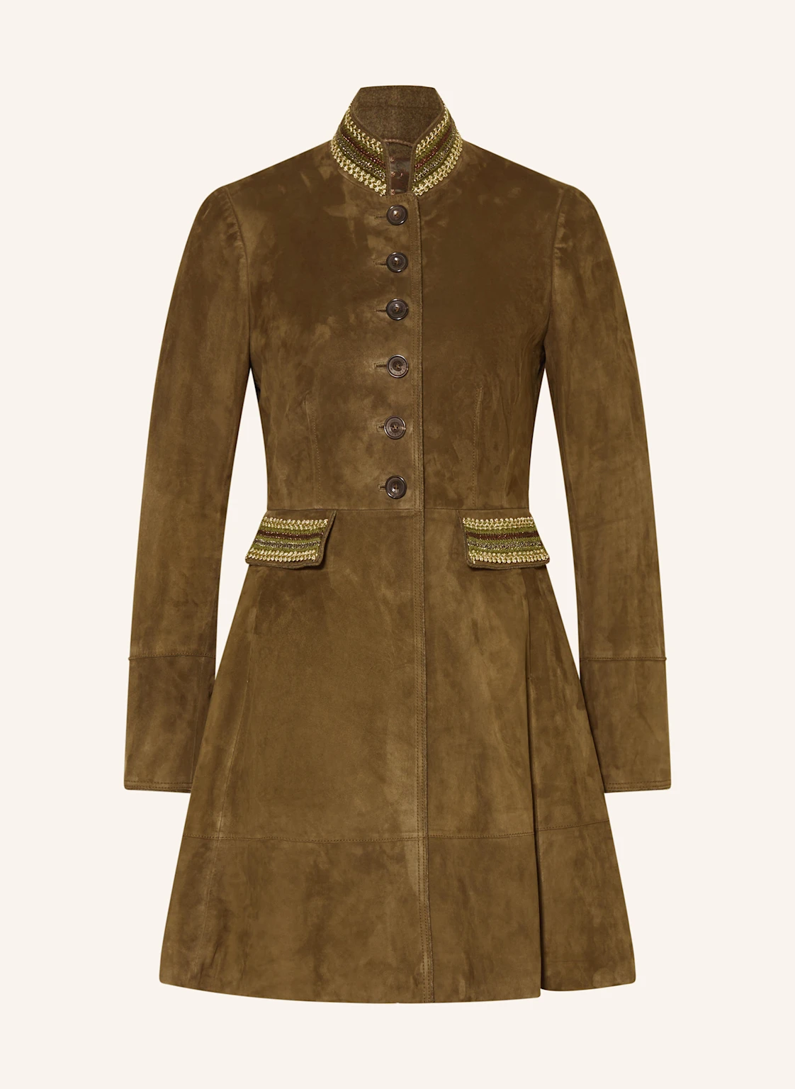 HABSBURG Ledermantel PLAINBURG mit Glitzergarn