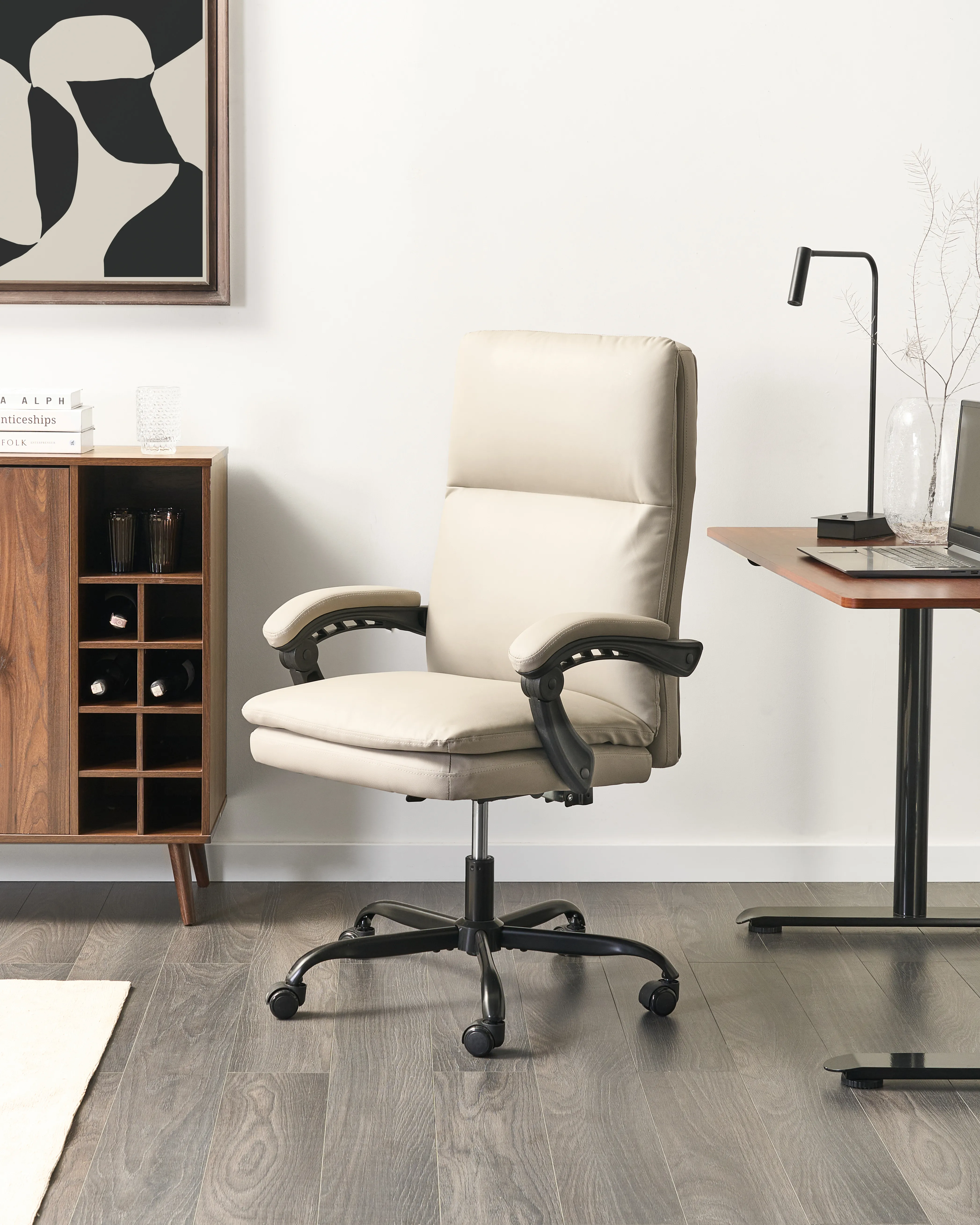 Executive Chair SERENE Faux Leather Light Beige