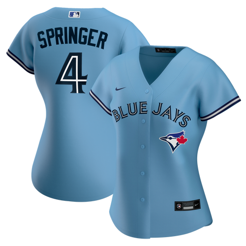 George Springer Toronto Blue Jays Nike Women's Home Replica Jersey - Light Blue